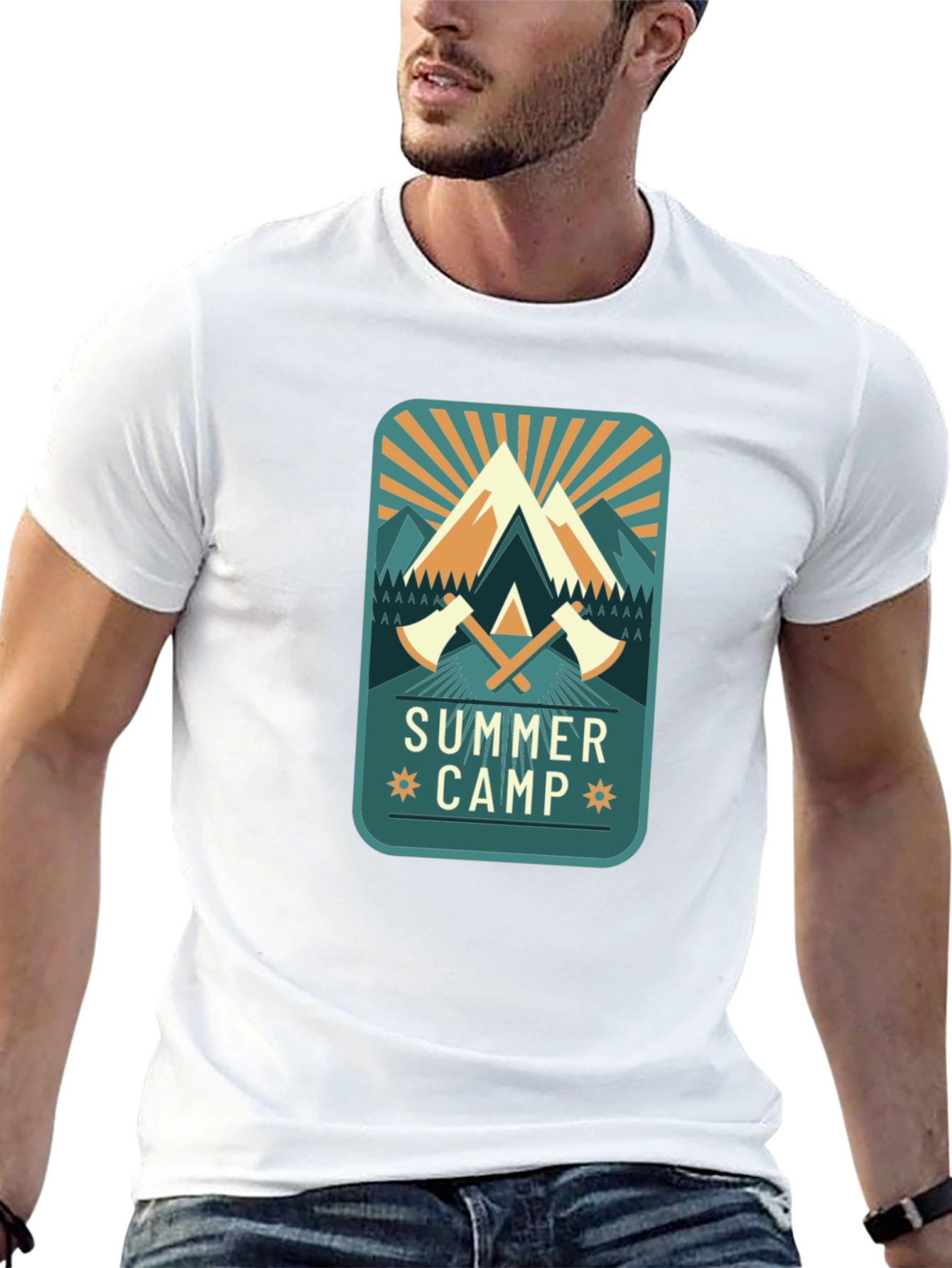 Summer Camp Graphic Tee - Mens Black T-Shirt
