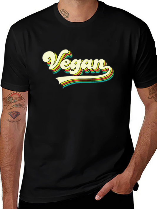 Retro Vegan T-Shirt - Black Tee