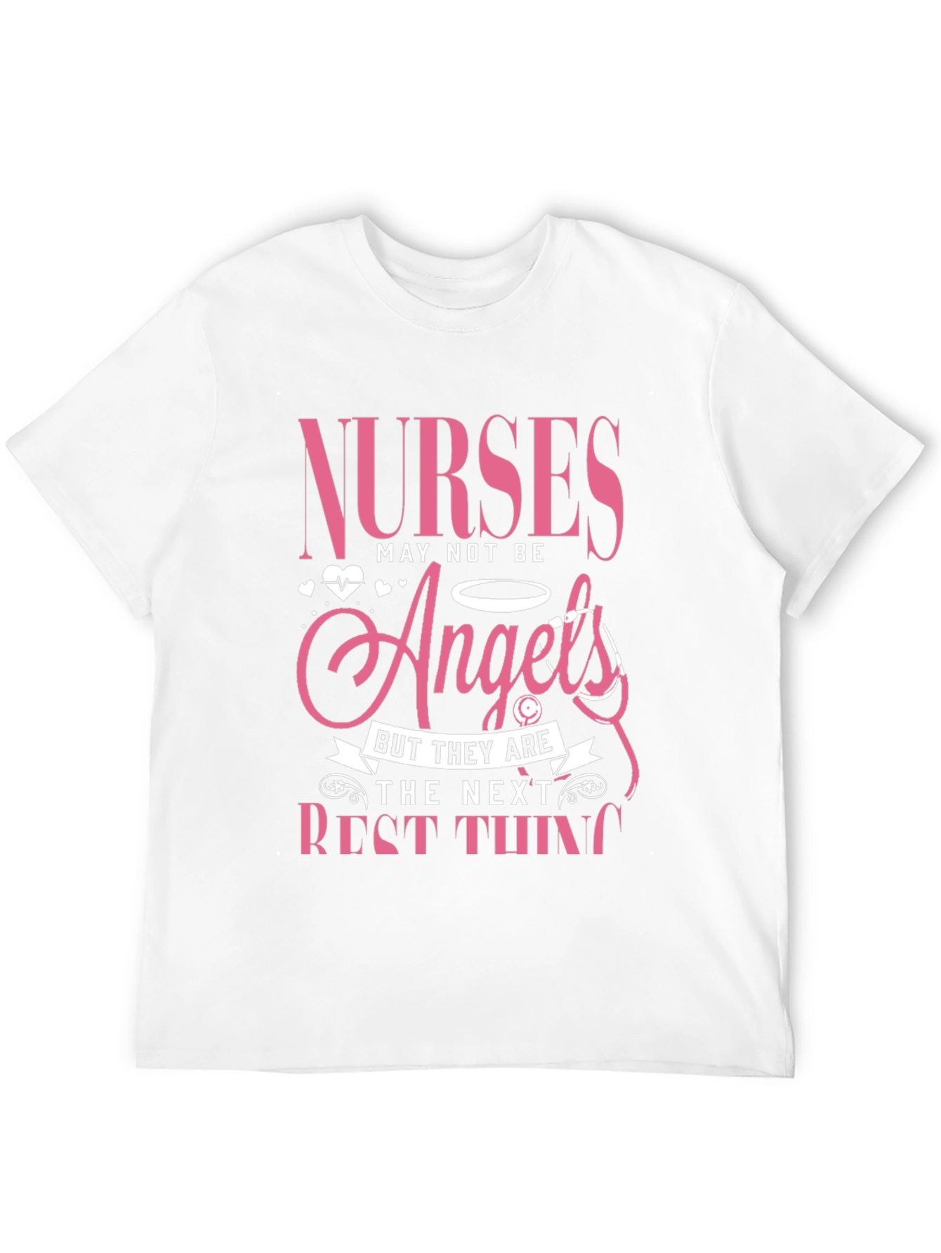 Nurses Angels Pink Graphic T-Shirt
