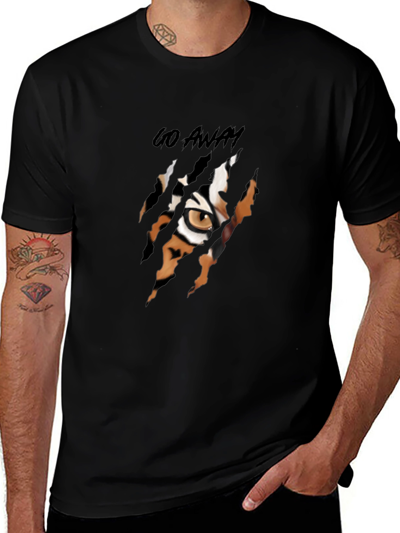Black Tiger Eye Graphic T-Shirt