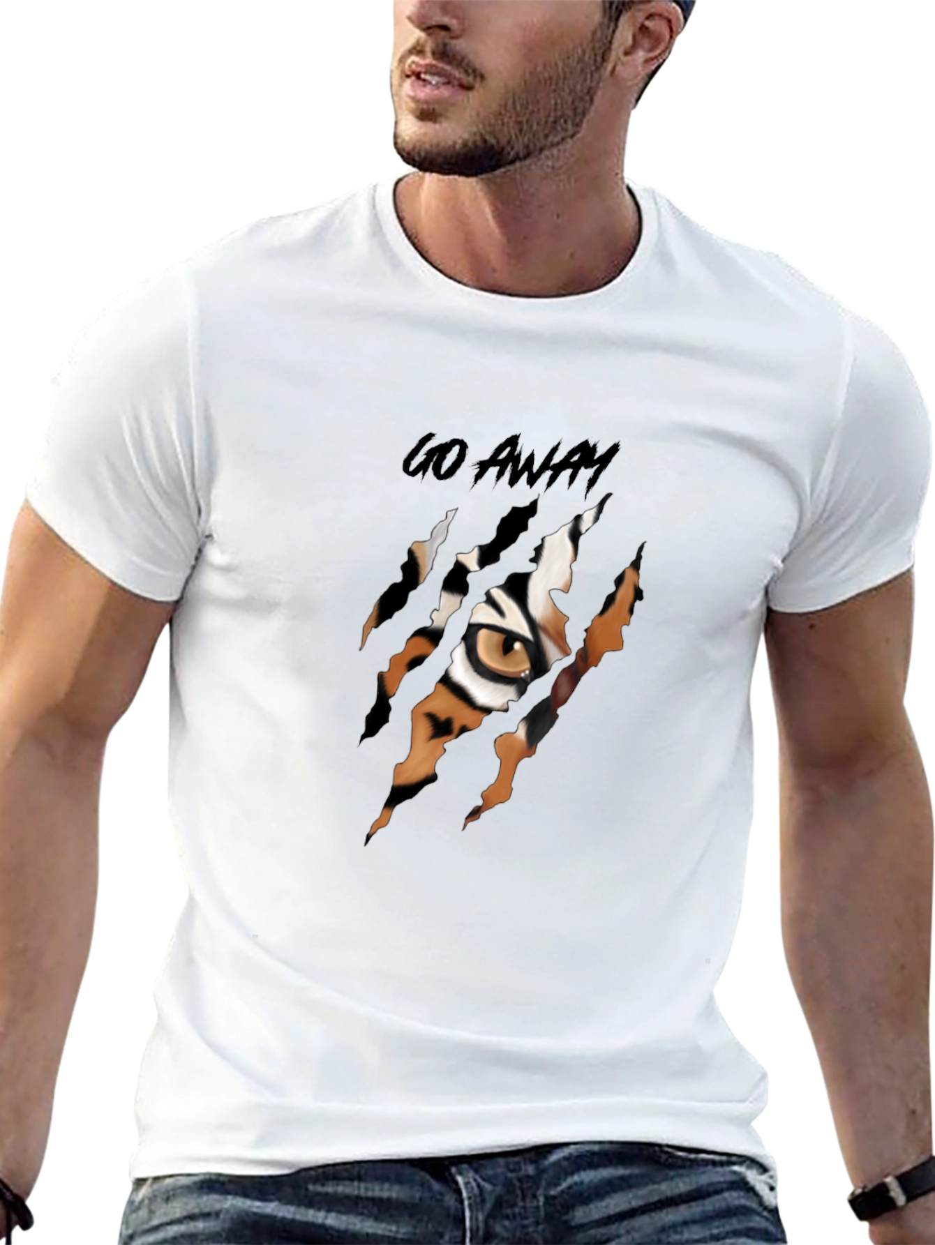 Black Tiger Eye Graphic T-Shirt