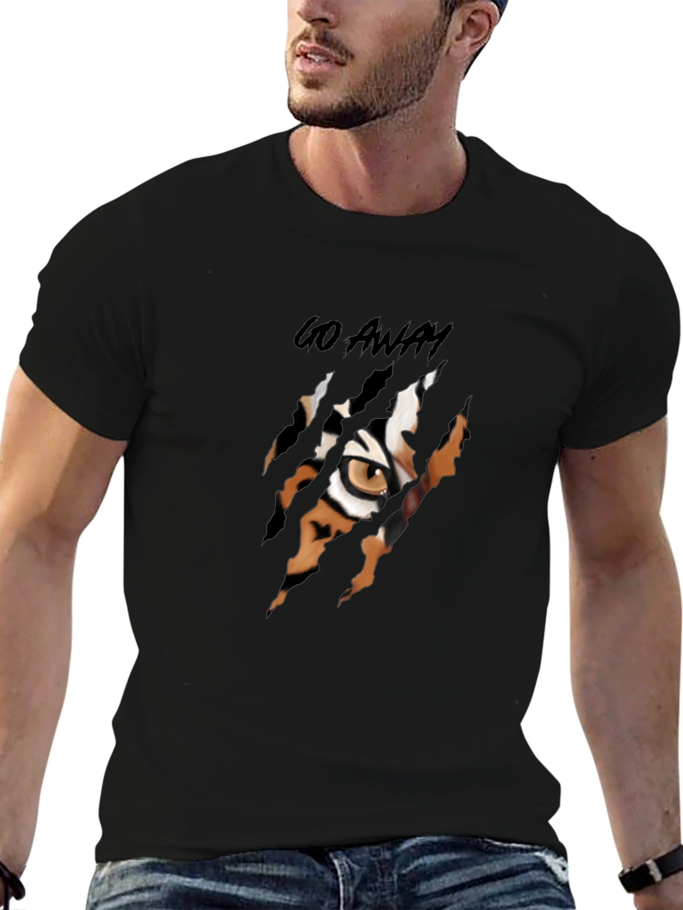 Black Tiger Eye Graphic T-Shirt