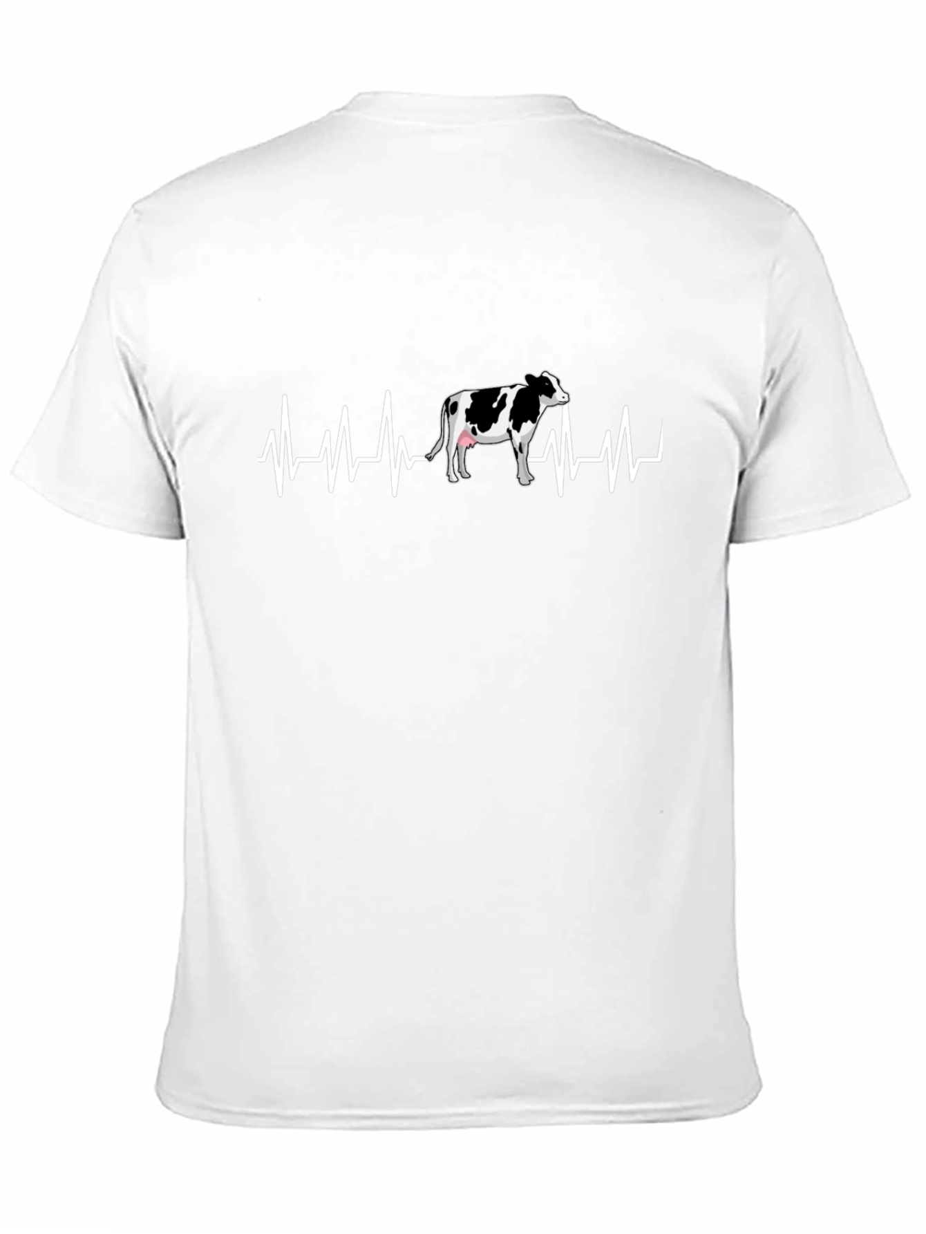 Cow Heartbeat T-Shirt - Black Graphic Tee