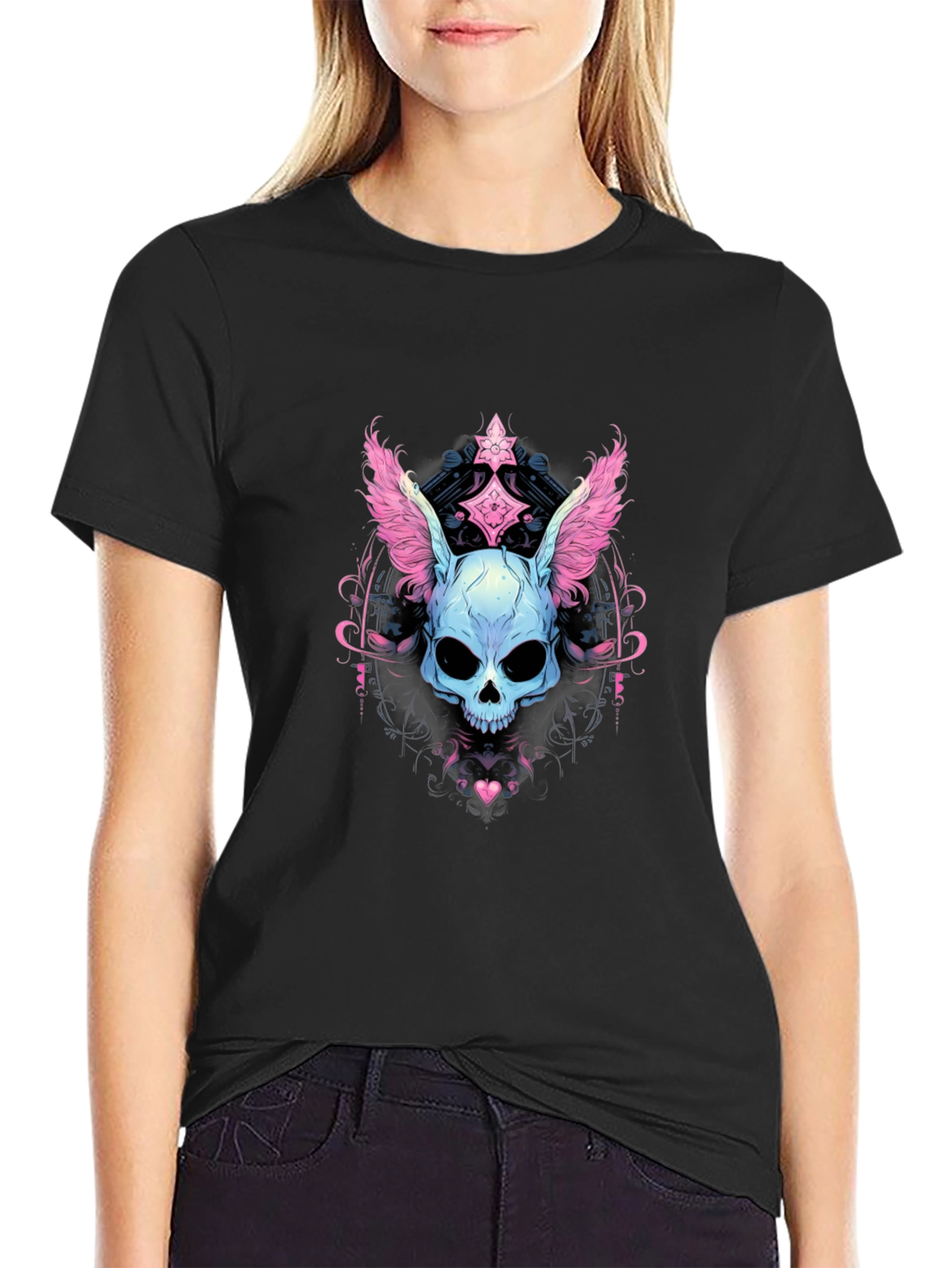 Skull Bunny Graphic Tee - Unique Design