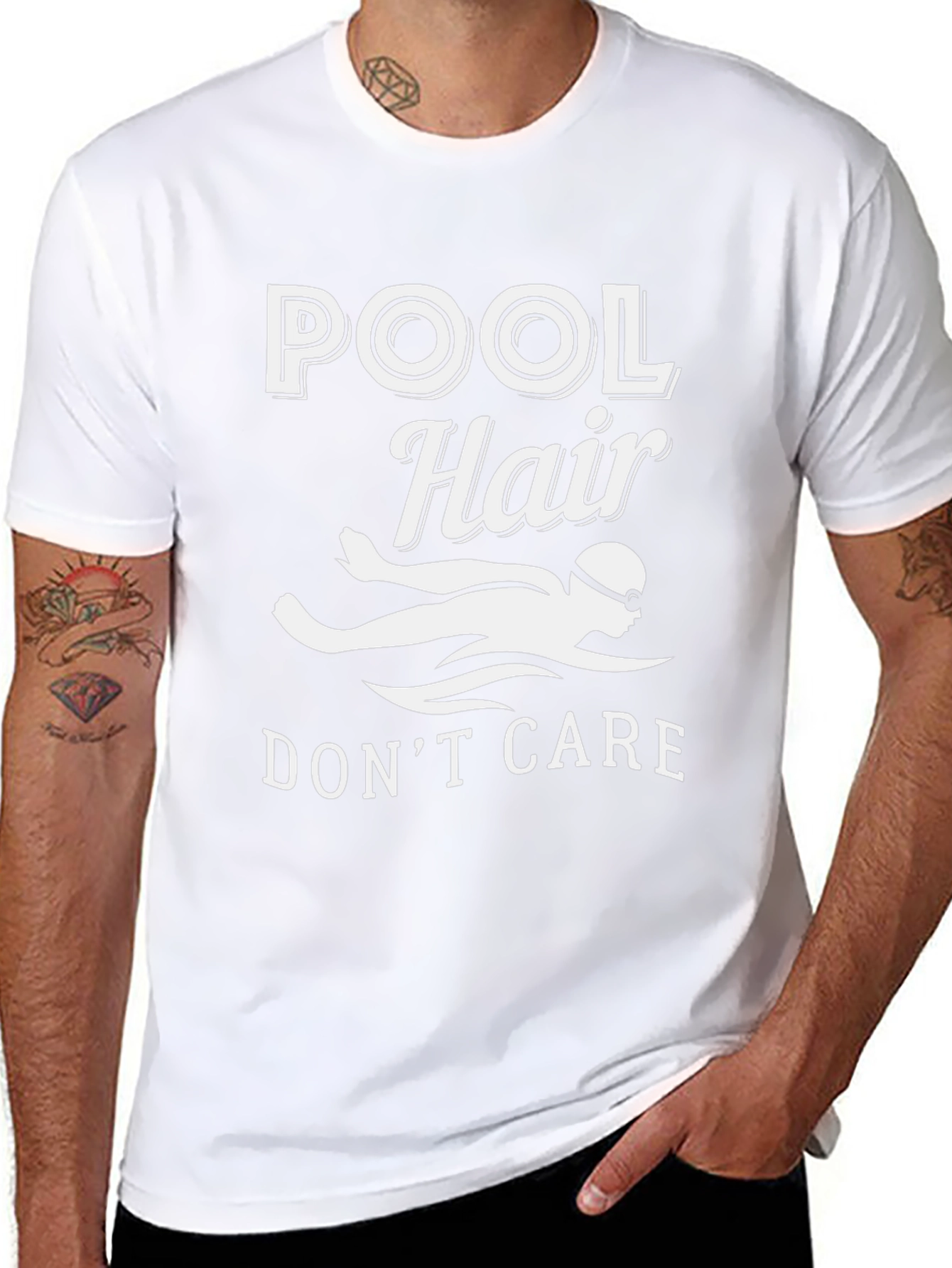 Pool Hair Dont Care Graphic T-Shirt