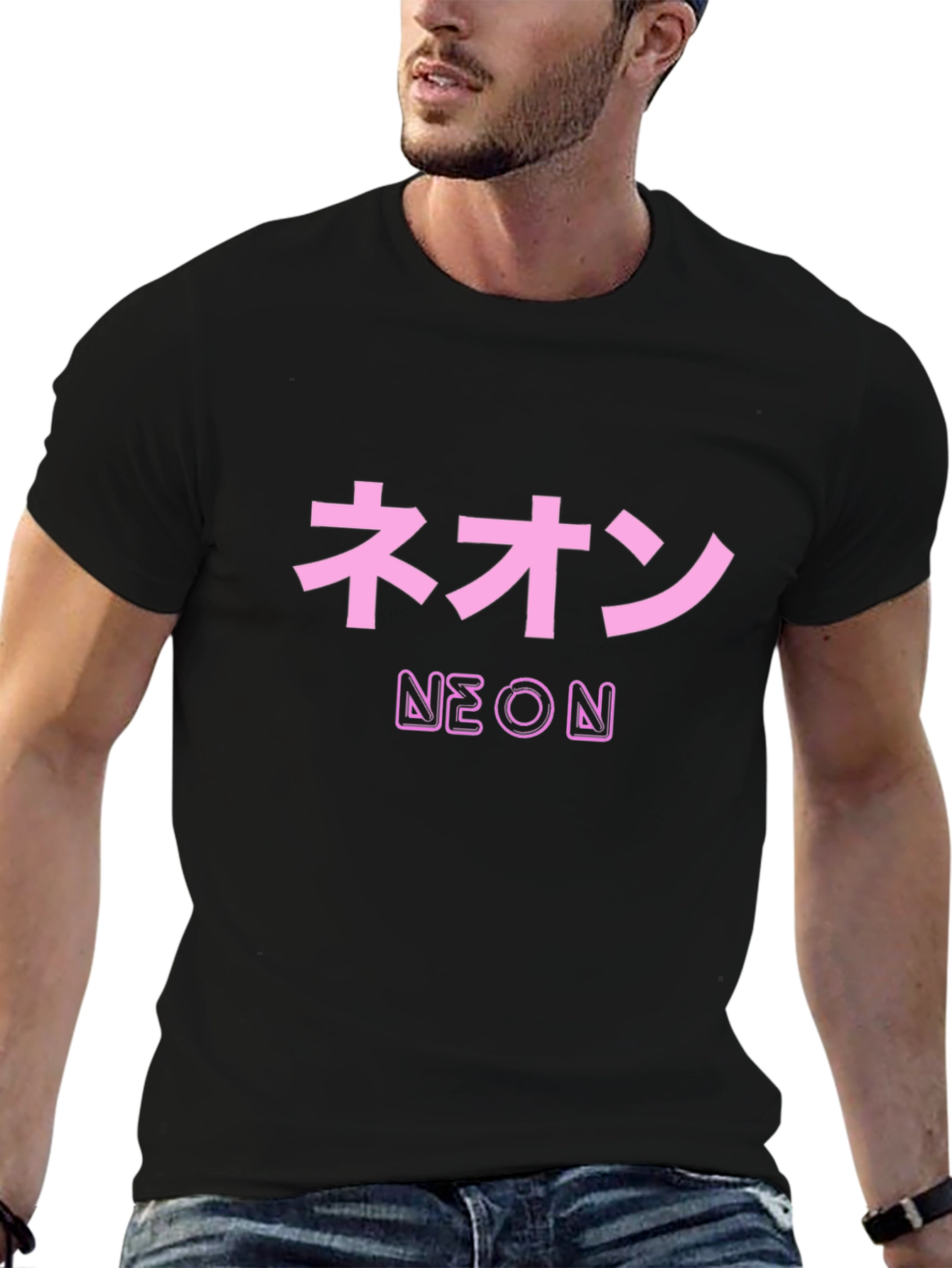 Neon Text Graphic Tee - Urban Style