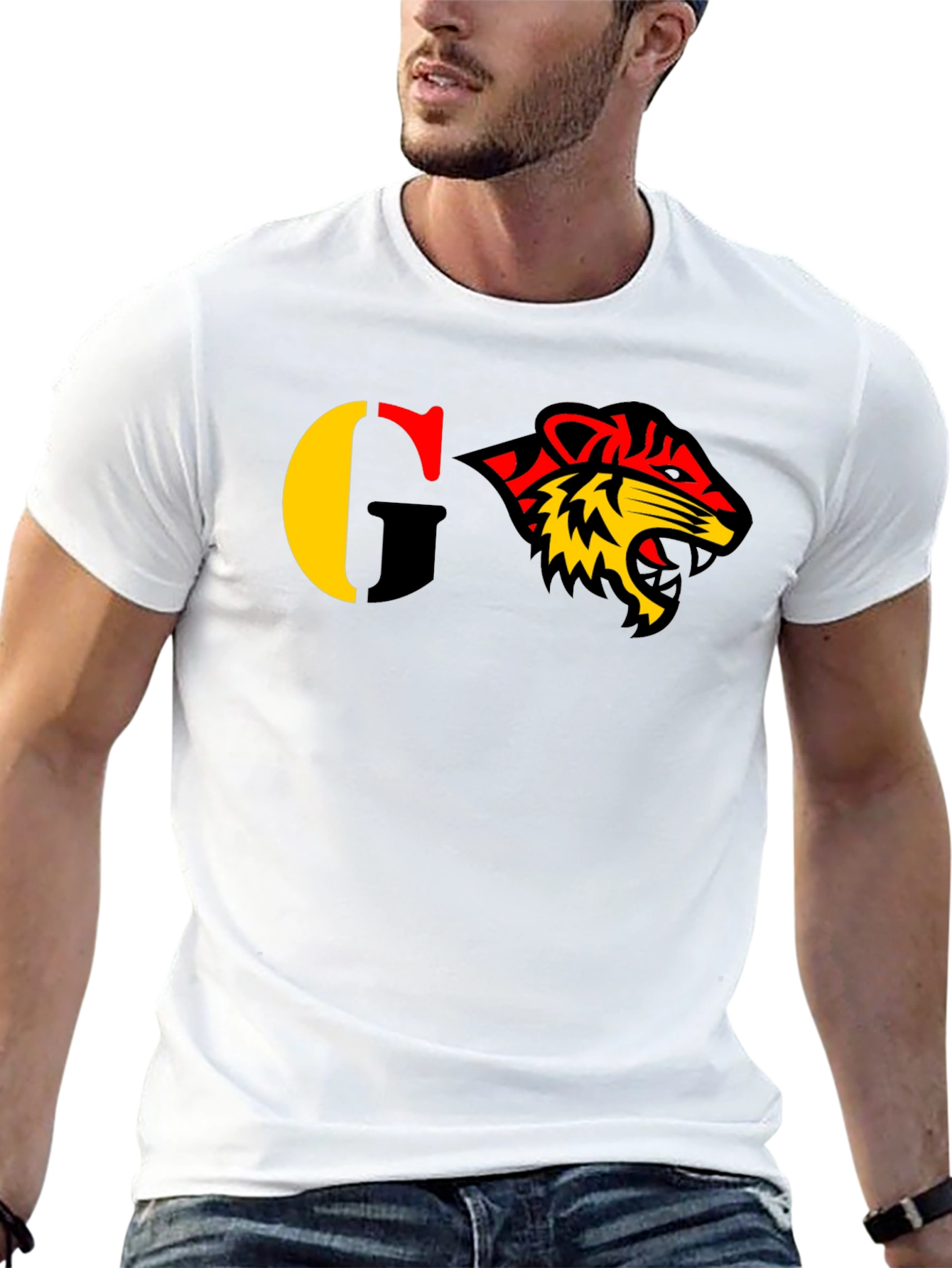 Bold Graphic Tee - Tiger Design
