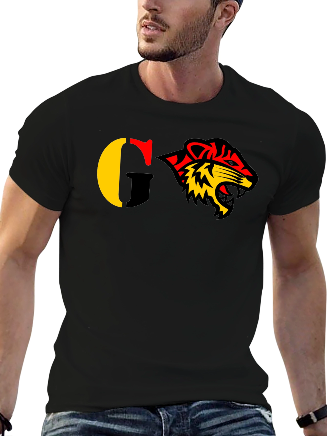 Bold Graphic Tee - Tiger Design