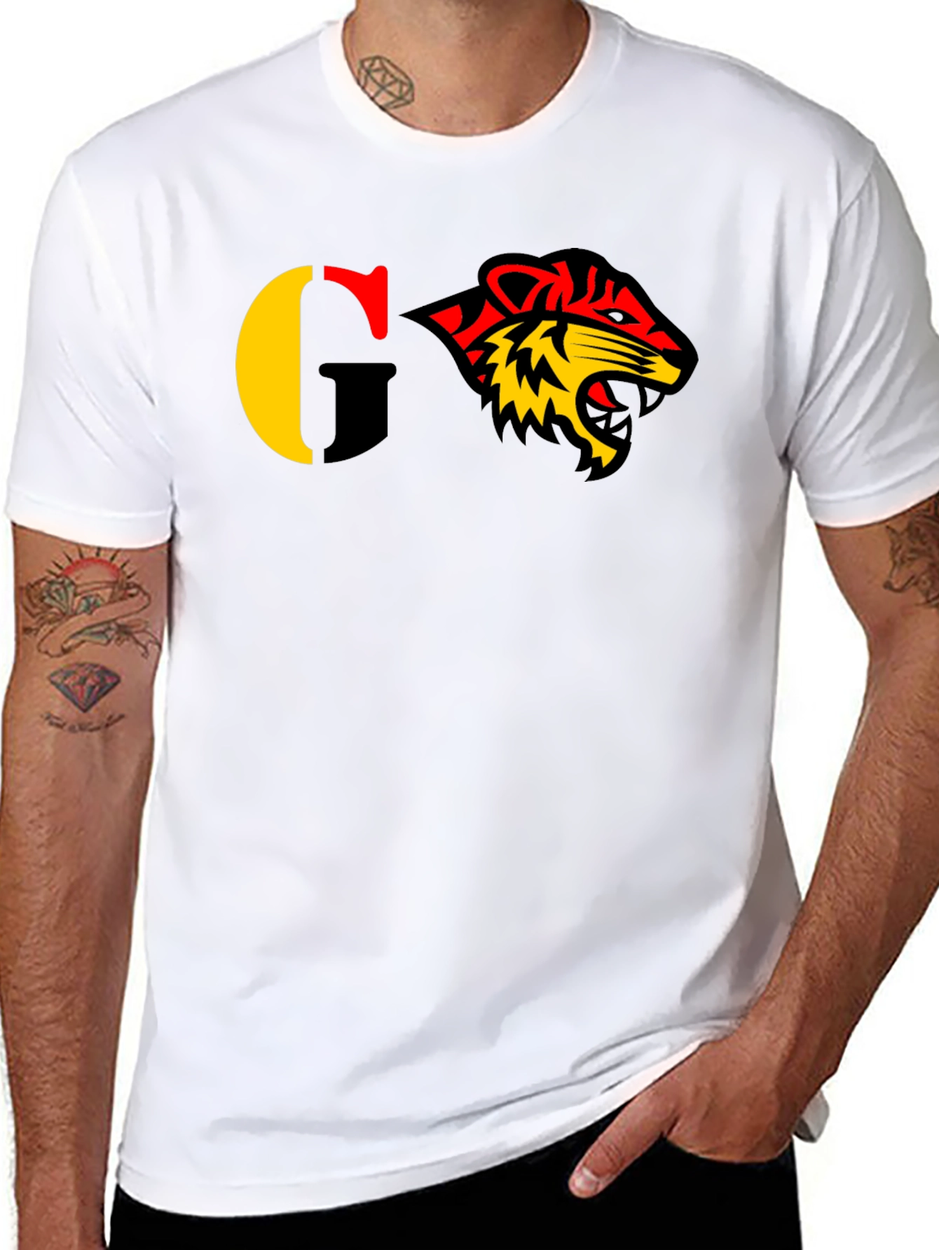 Bold Graphic Tee - Tiger Design