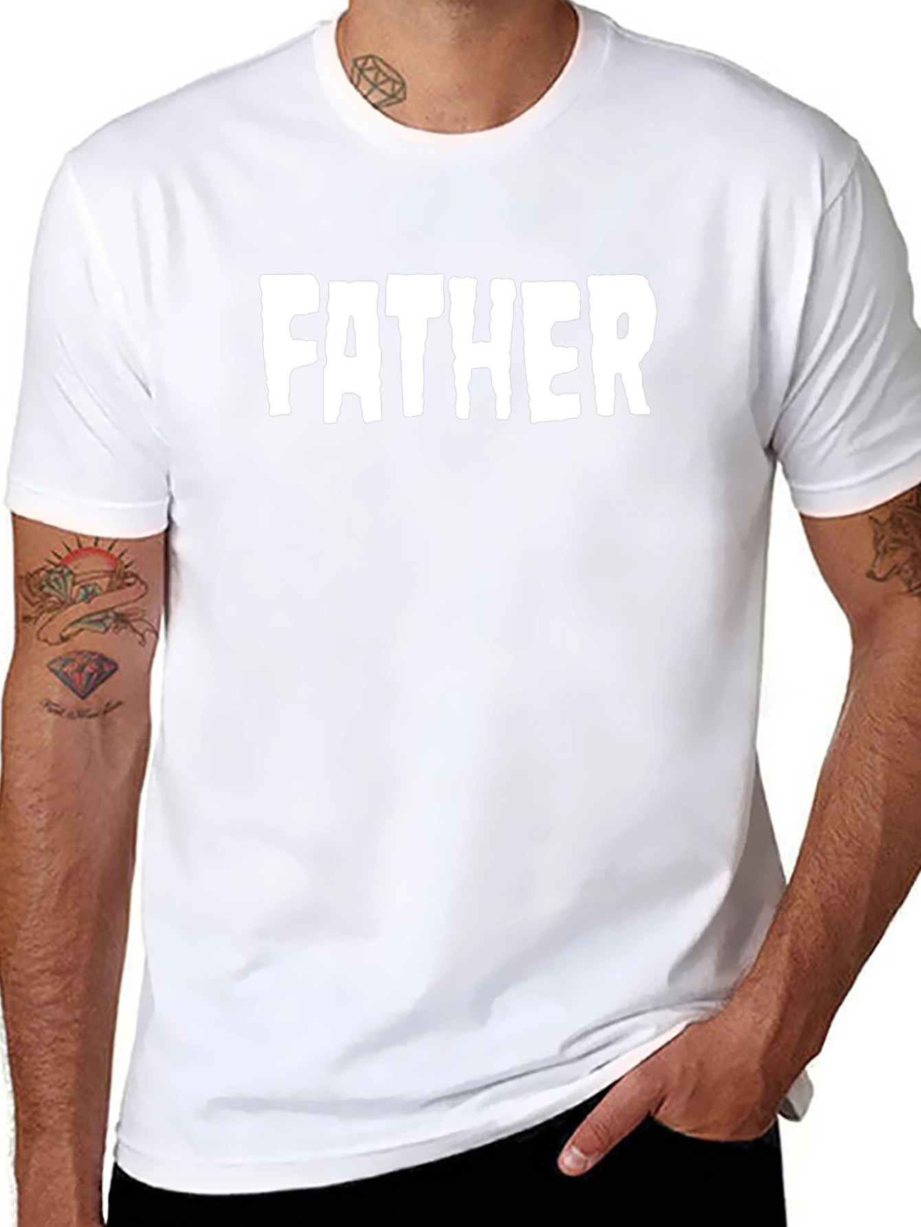 Father Graphic T-Shirt - Black Cotton Tee