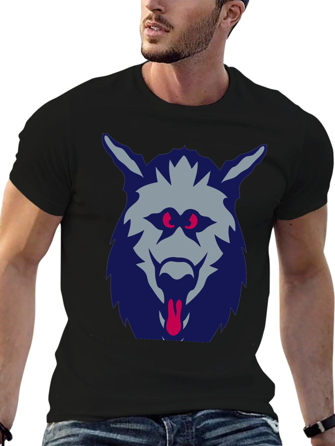 Wolf Graphic T-Shirt - Mens Black Tee