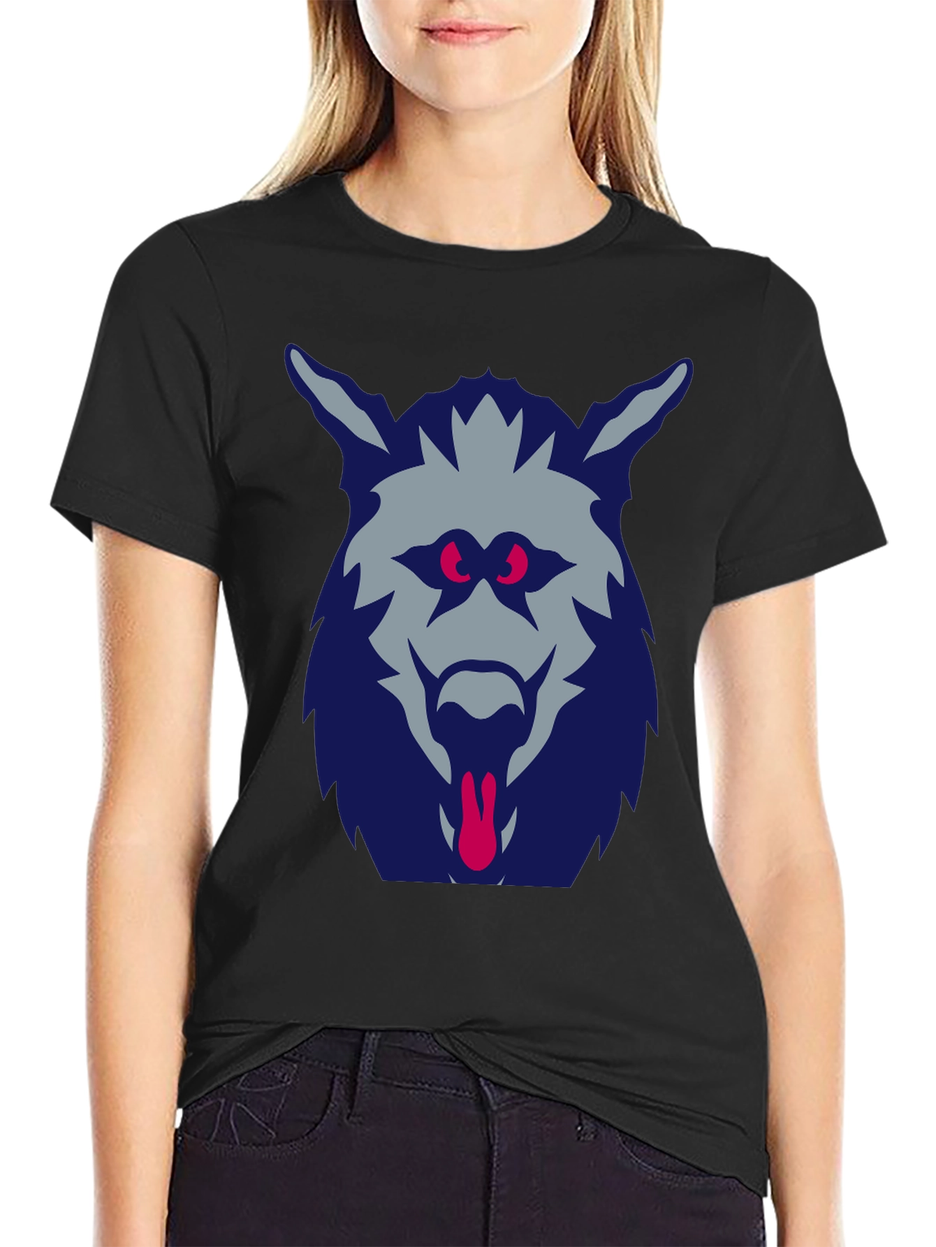 Wolf Graphic T-Shirt - Mens Black Tee