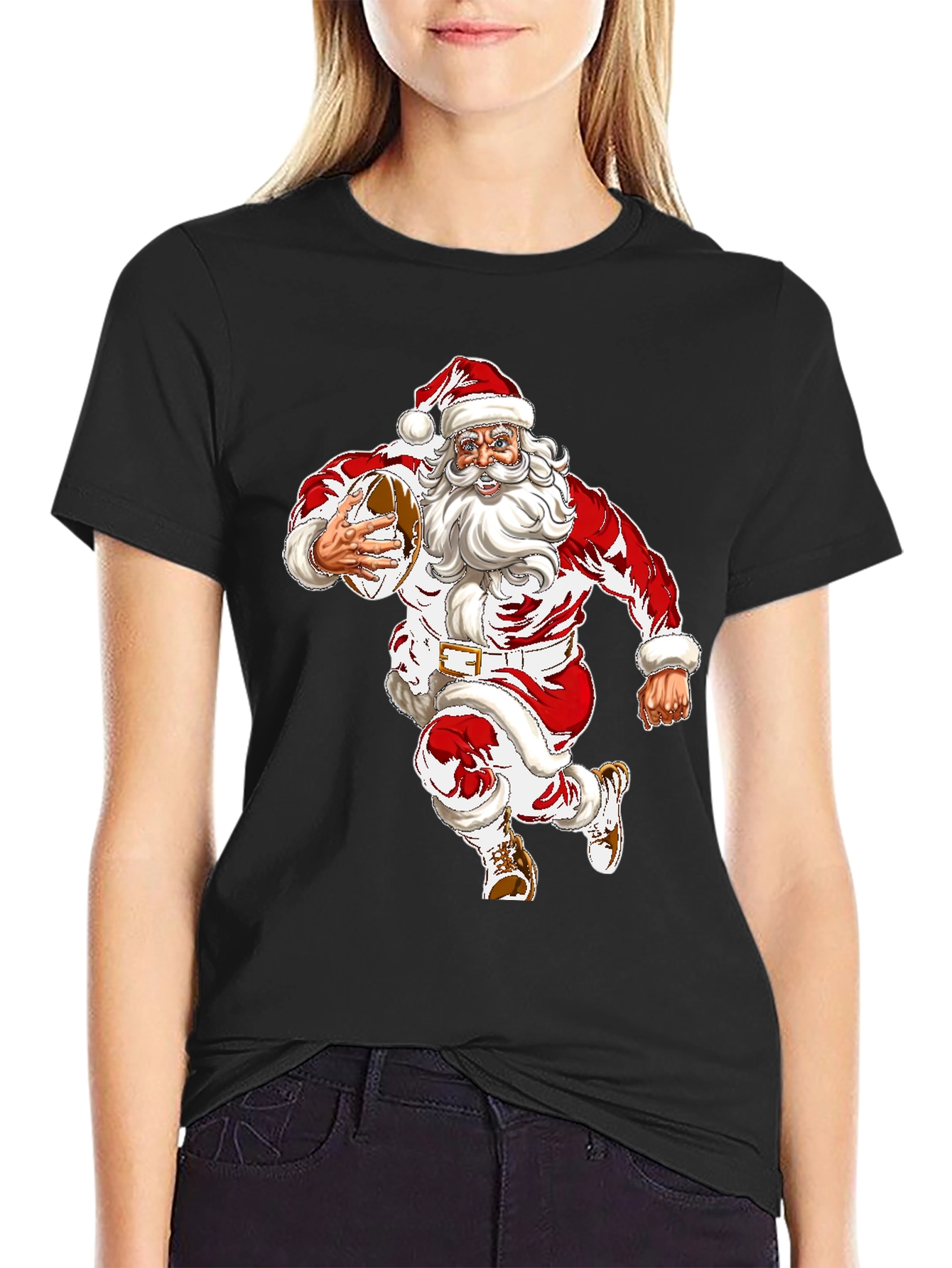 Santa Football T-Shirt