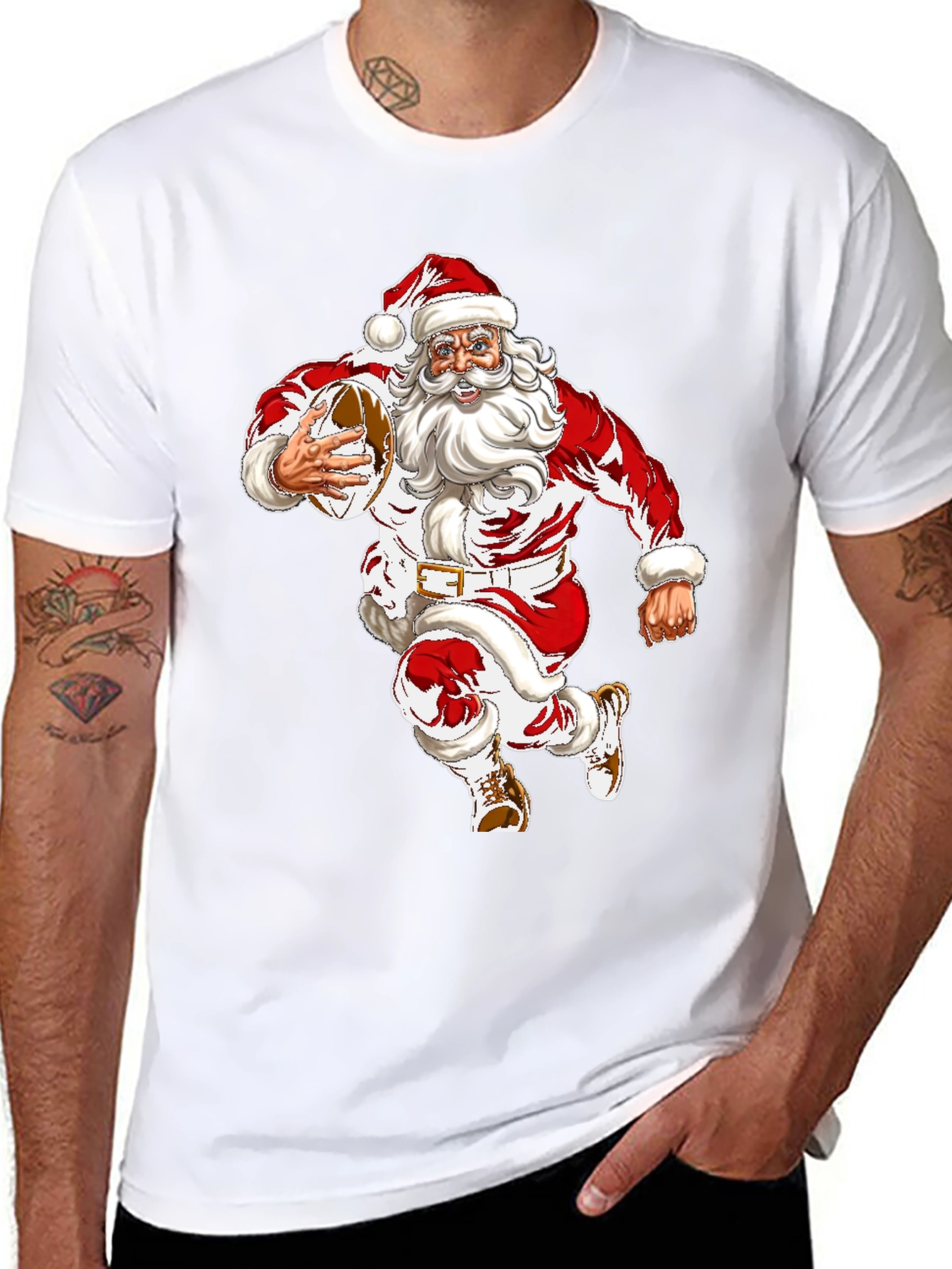 Santa Football T-Shirt