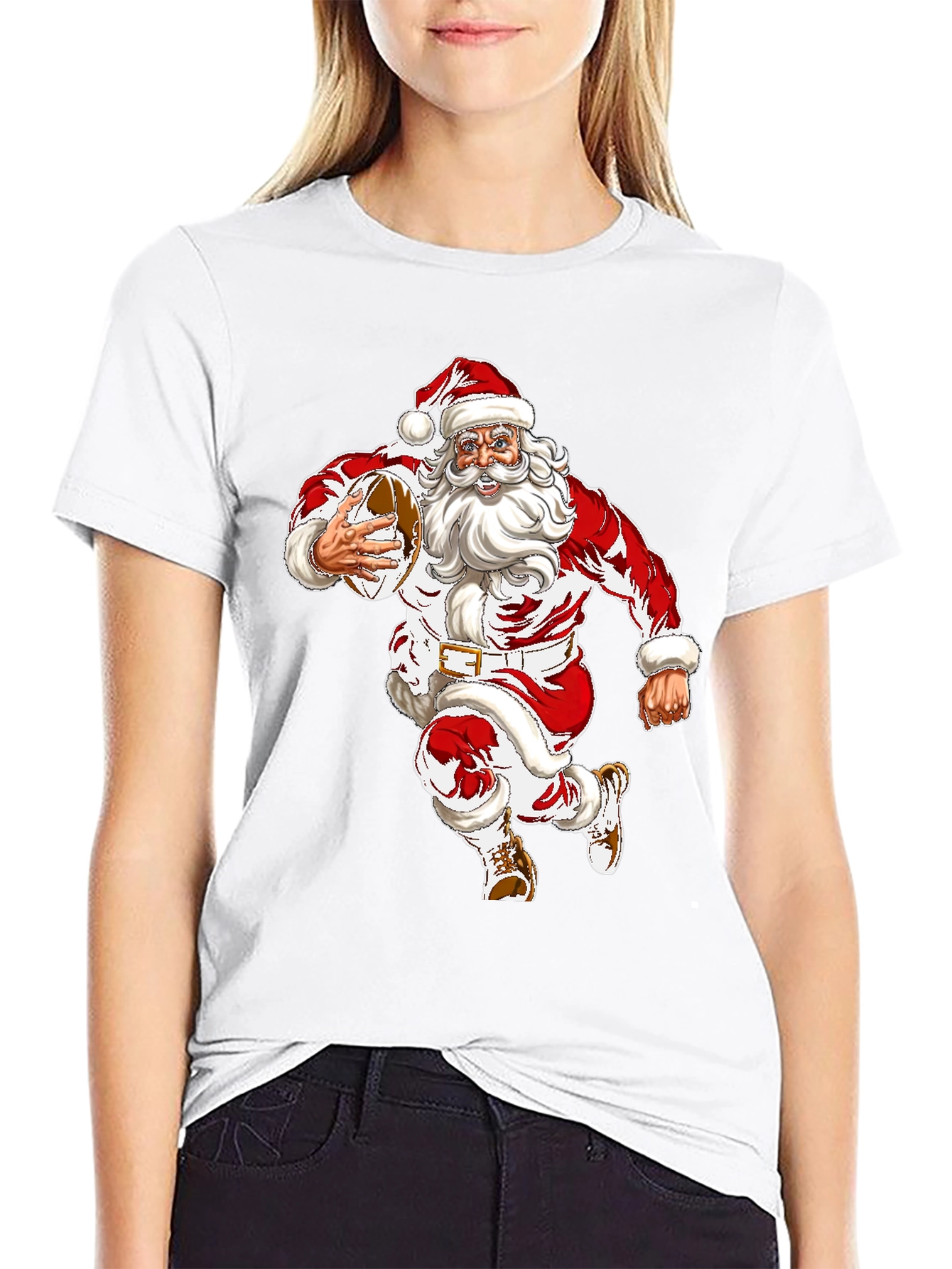 Santa Football T-Shirt