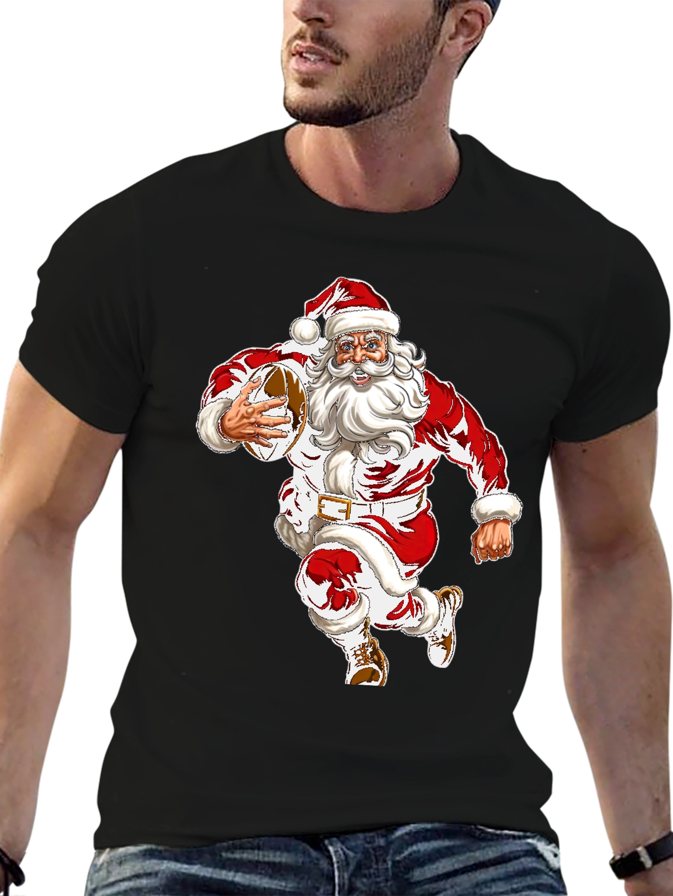 Santa Football T-Shirt