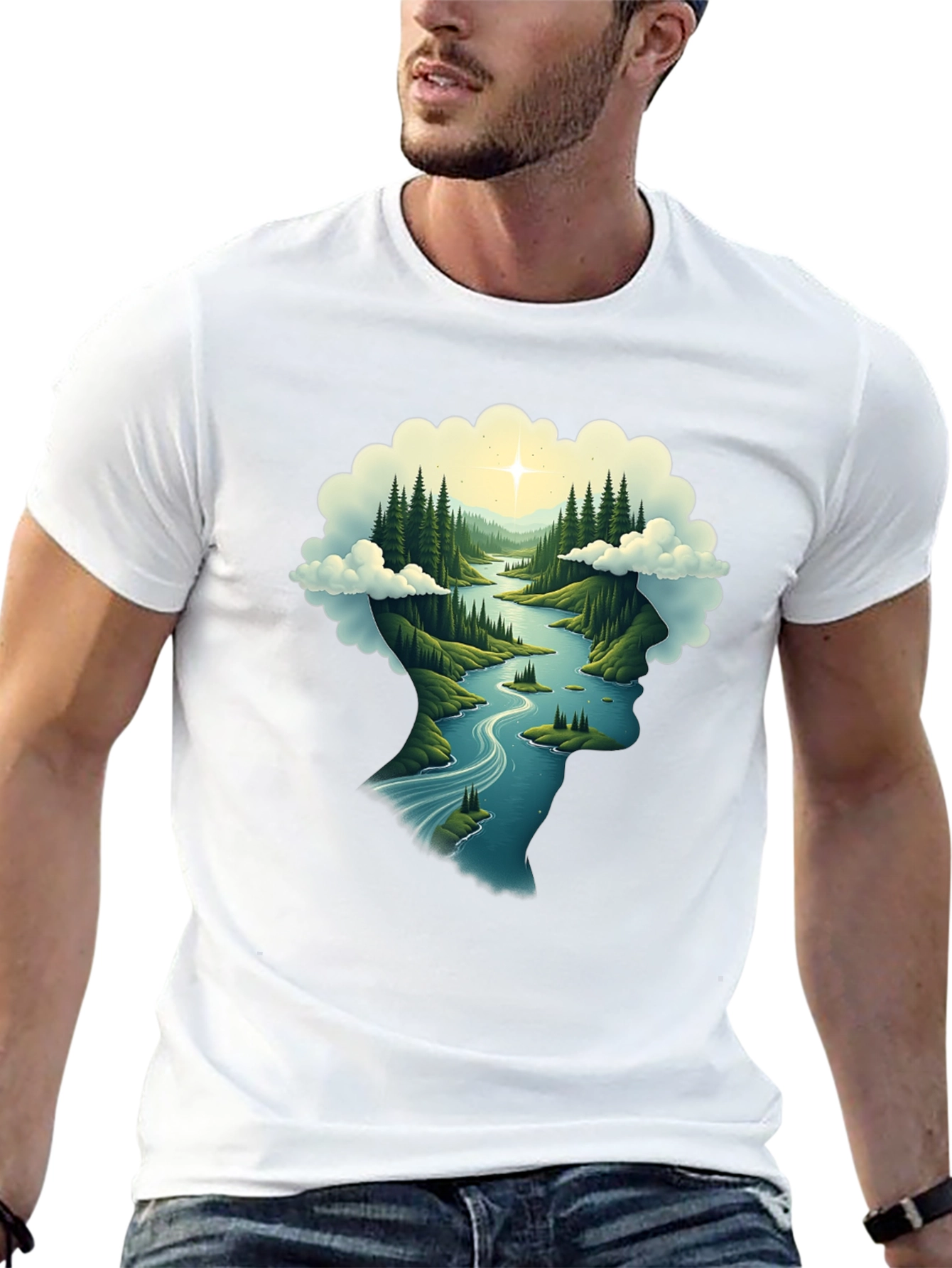 Nature Mind Black T-Shirt