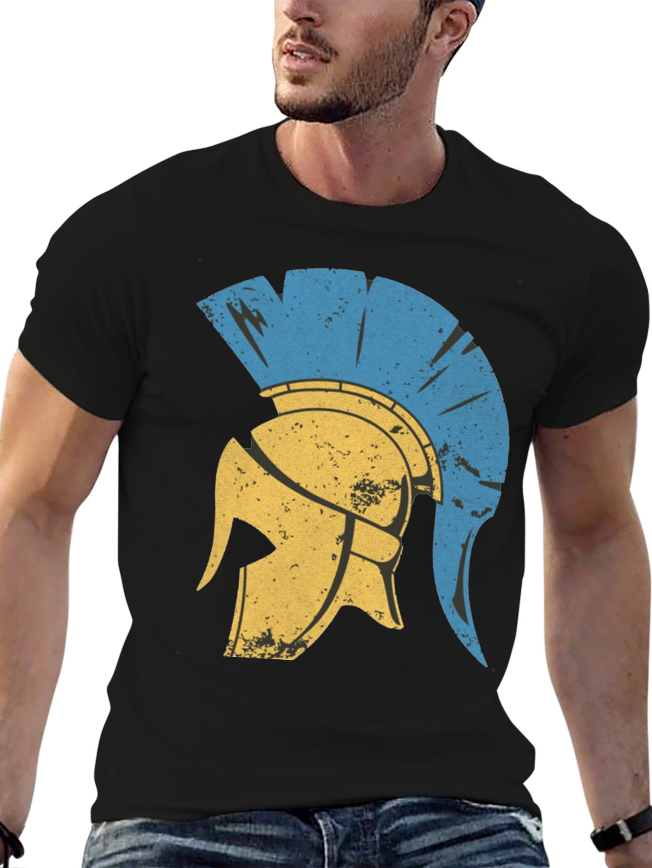 Spartan Helmet Graphic Tee - Black