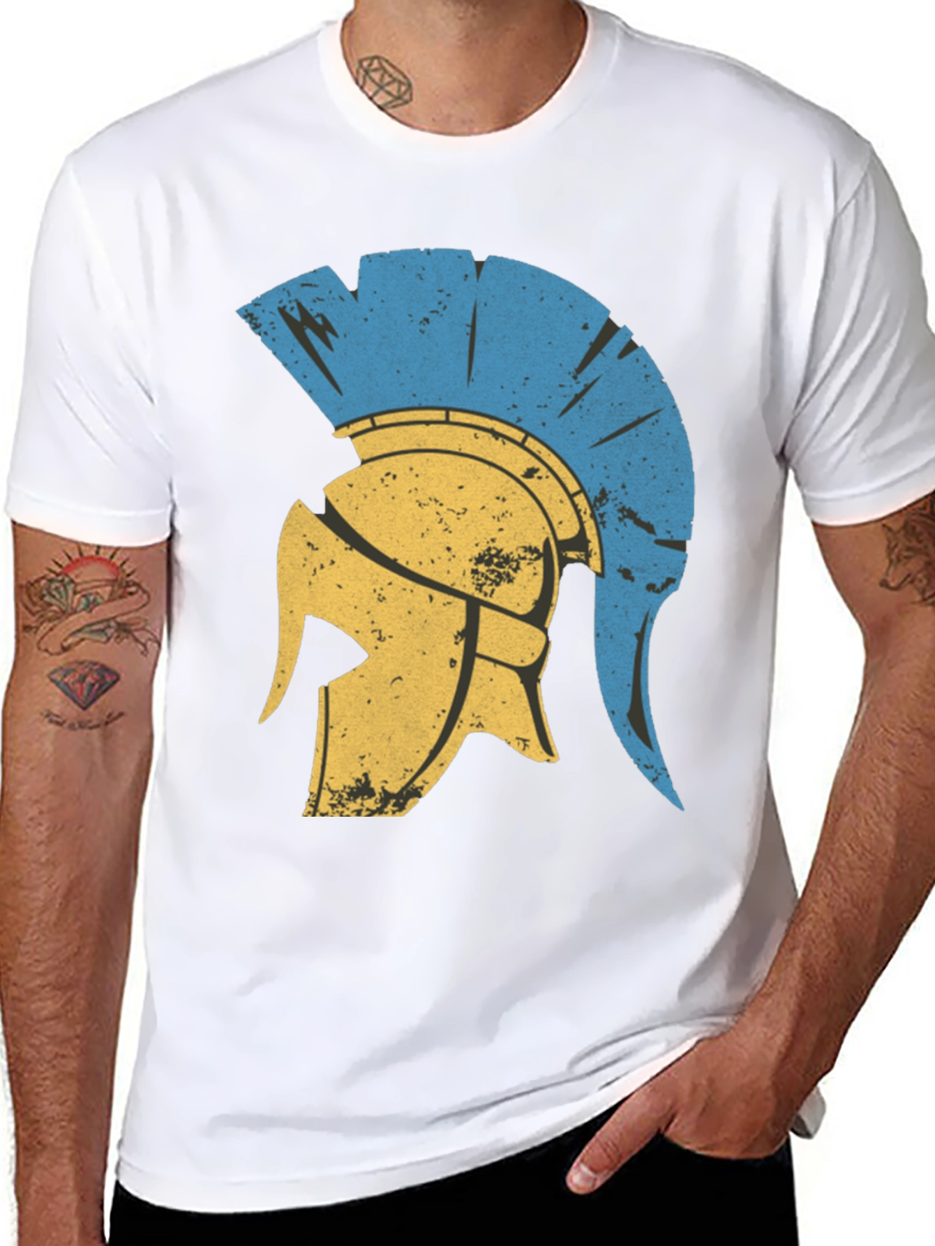 Spartan Helmet Graphic Tee - Black