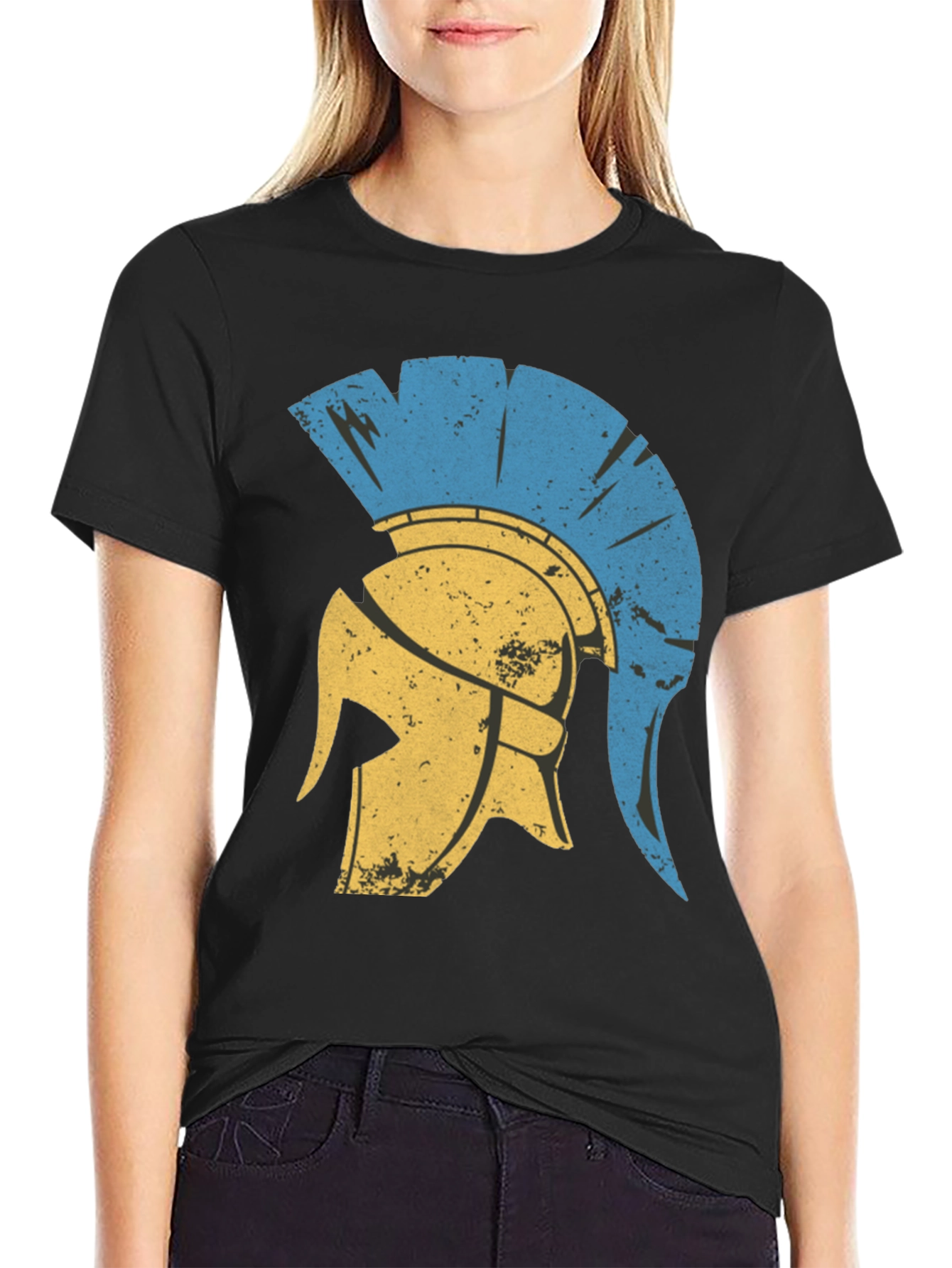 Spartan Helmet Graphic Tee - Black