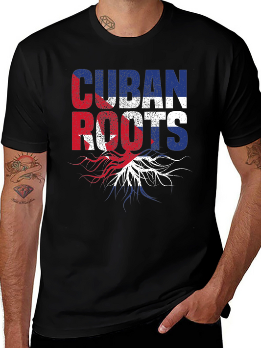 Cuban Roots Graphic T-Shirt - Mens Short Sleeve Tee