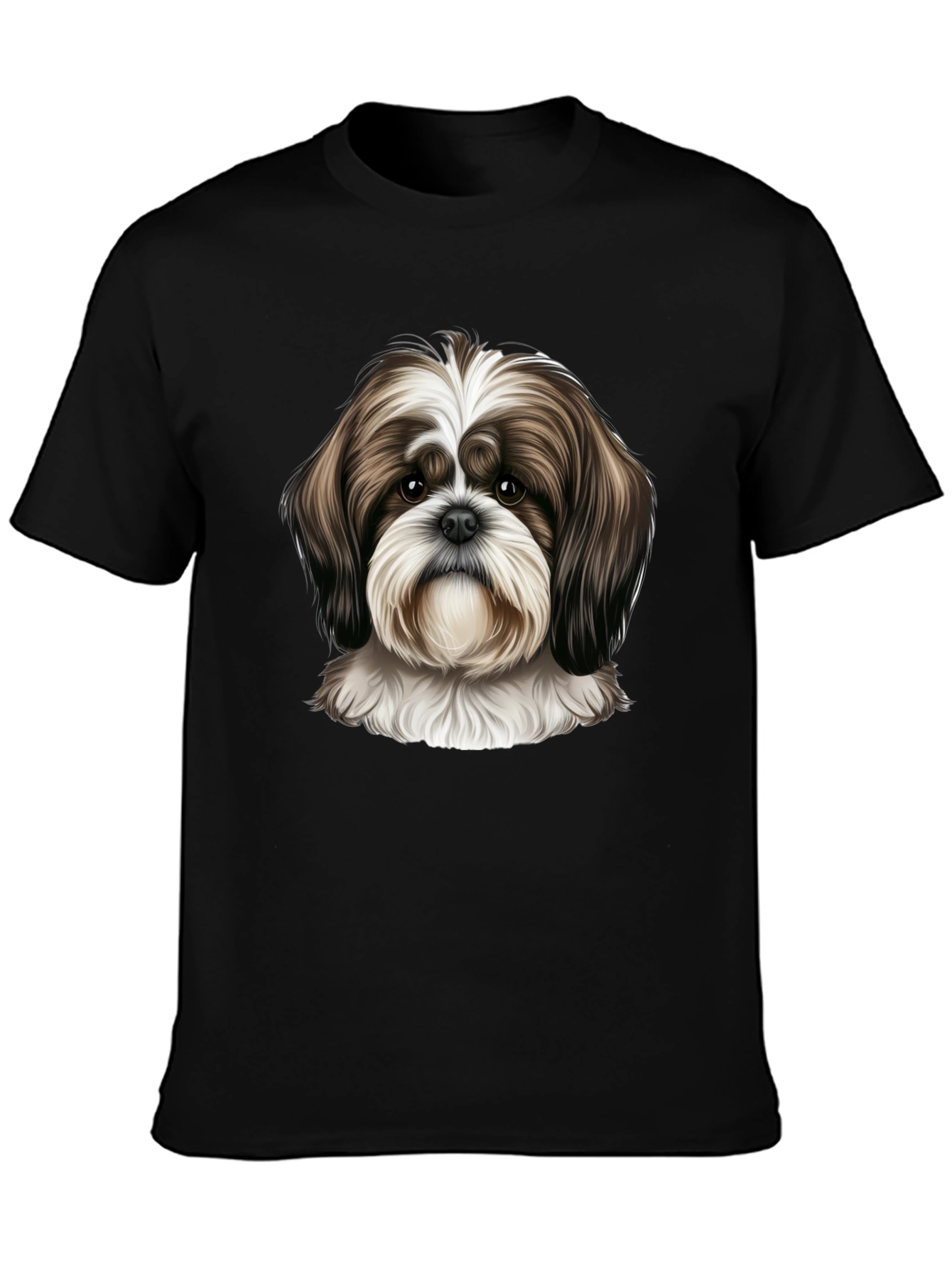 Shih Tzu Dog Graphic Tee - Unisex Black T-Shirt