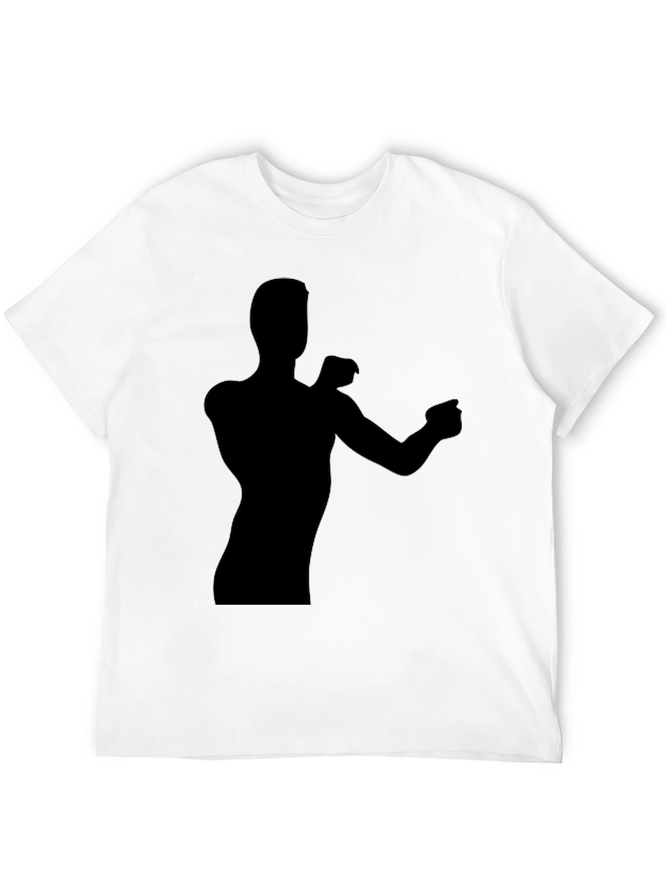 Silhouette Graphic Tee - Black Cotton Casual Shirt