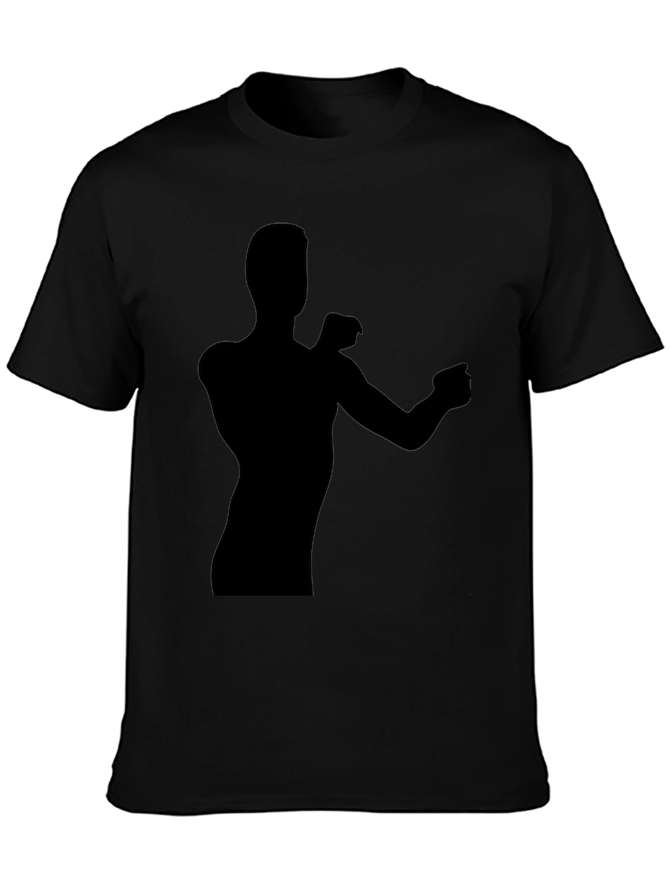 Silhouette Graphic Tee - Black Cotton Casual Shirt