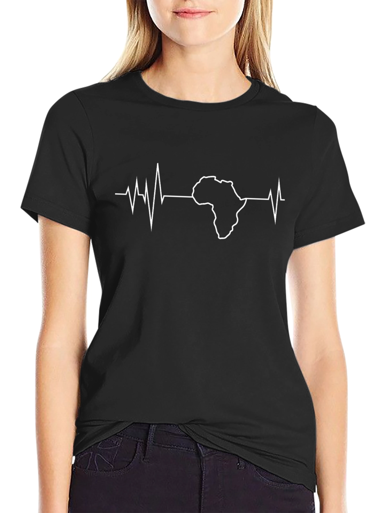 Africa Heartbeat T-Shirt - Black