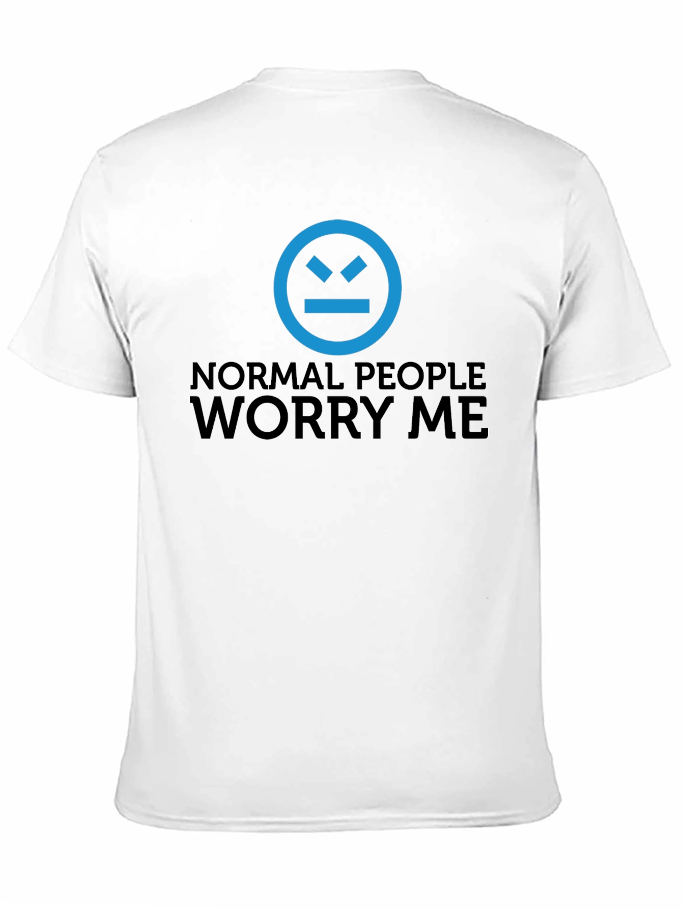 Normal People Worry Me Black Graphic T-Shirt