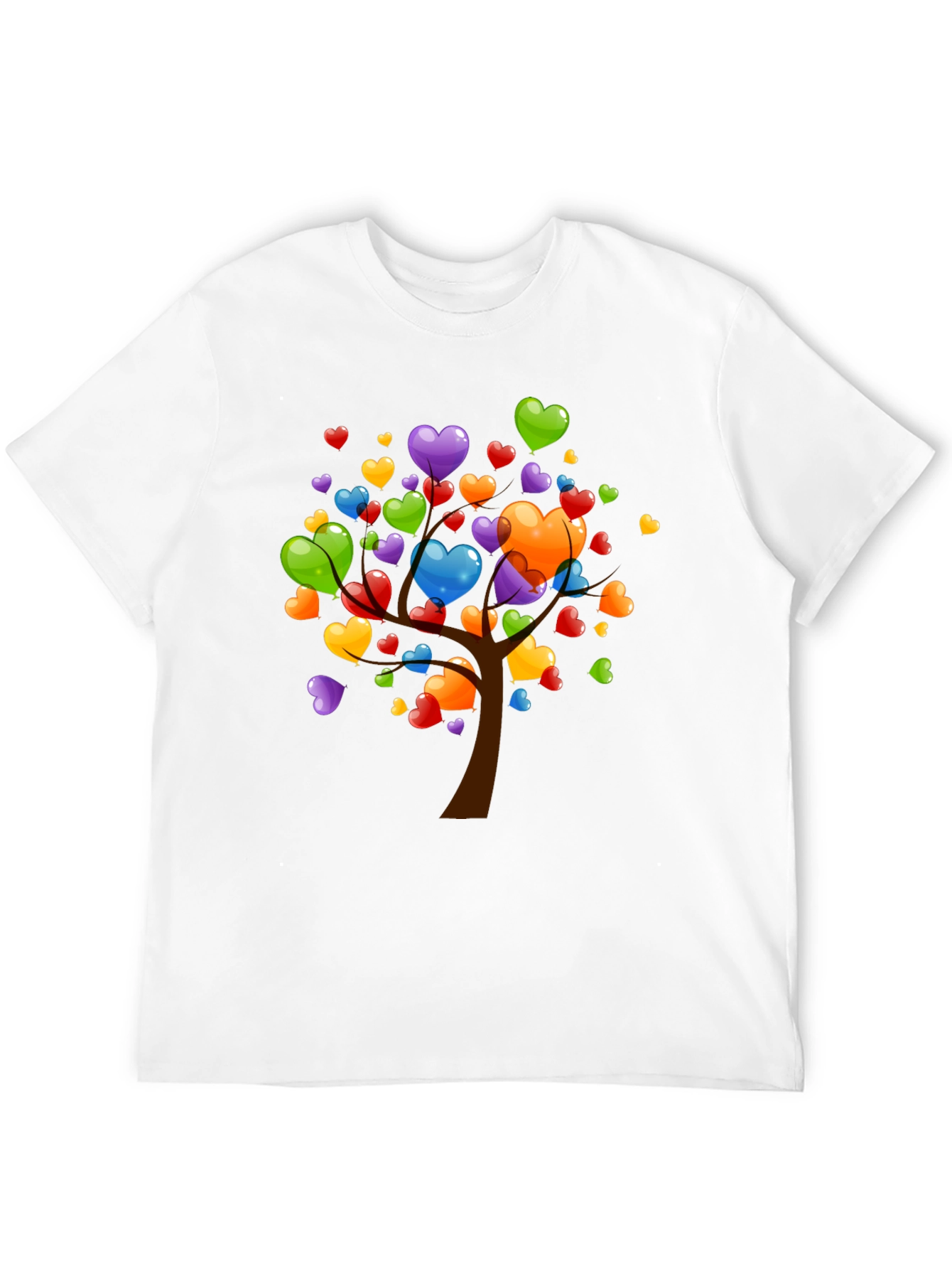 Heart Tree Graphic T-Shirt - Black Casual Tee