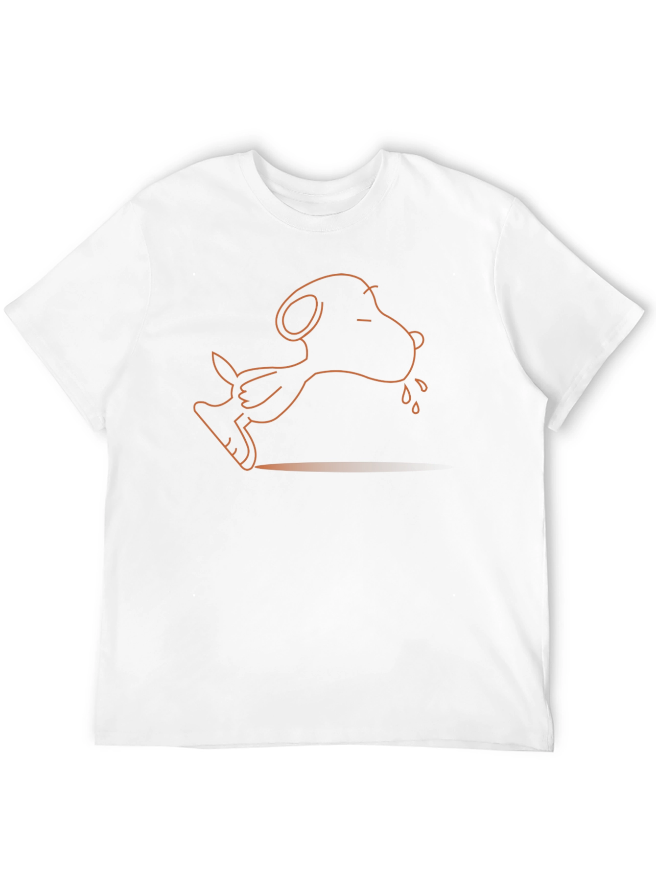 Snoopy Jogging Outline Graphic Black Tee