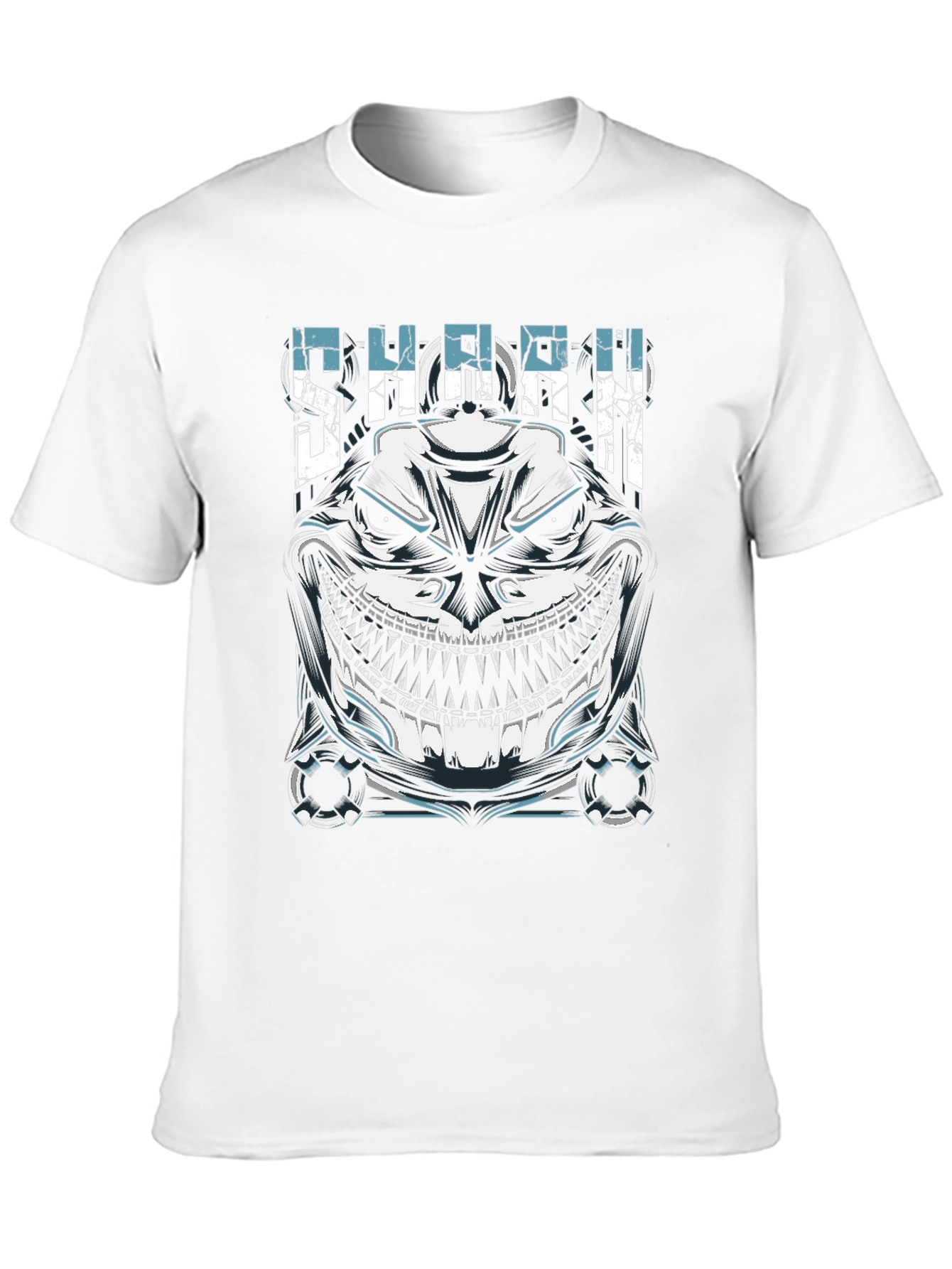 Mens Black Shark Graphic T-Shirt - Edgy Design