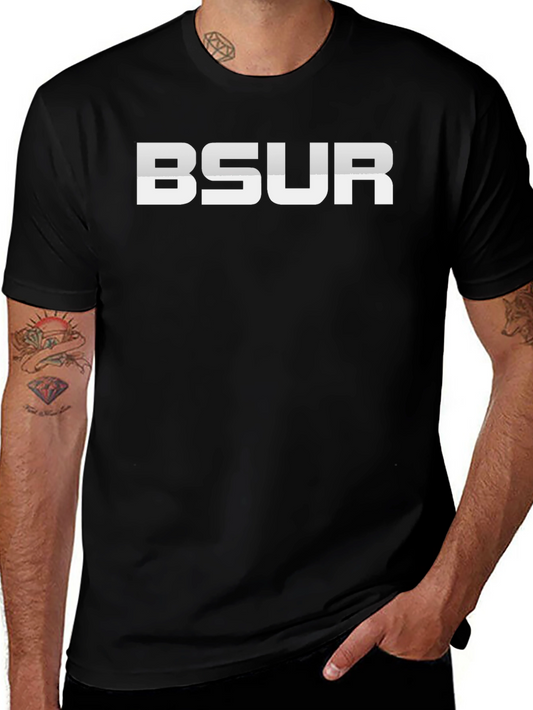 BSUR Graphic Print Black T-Shirt