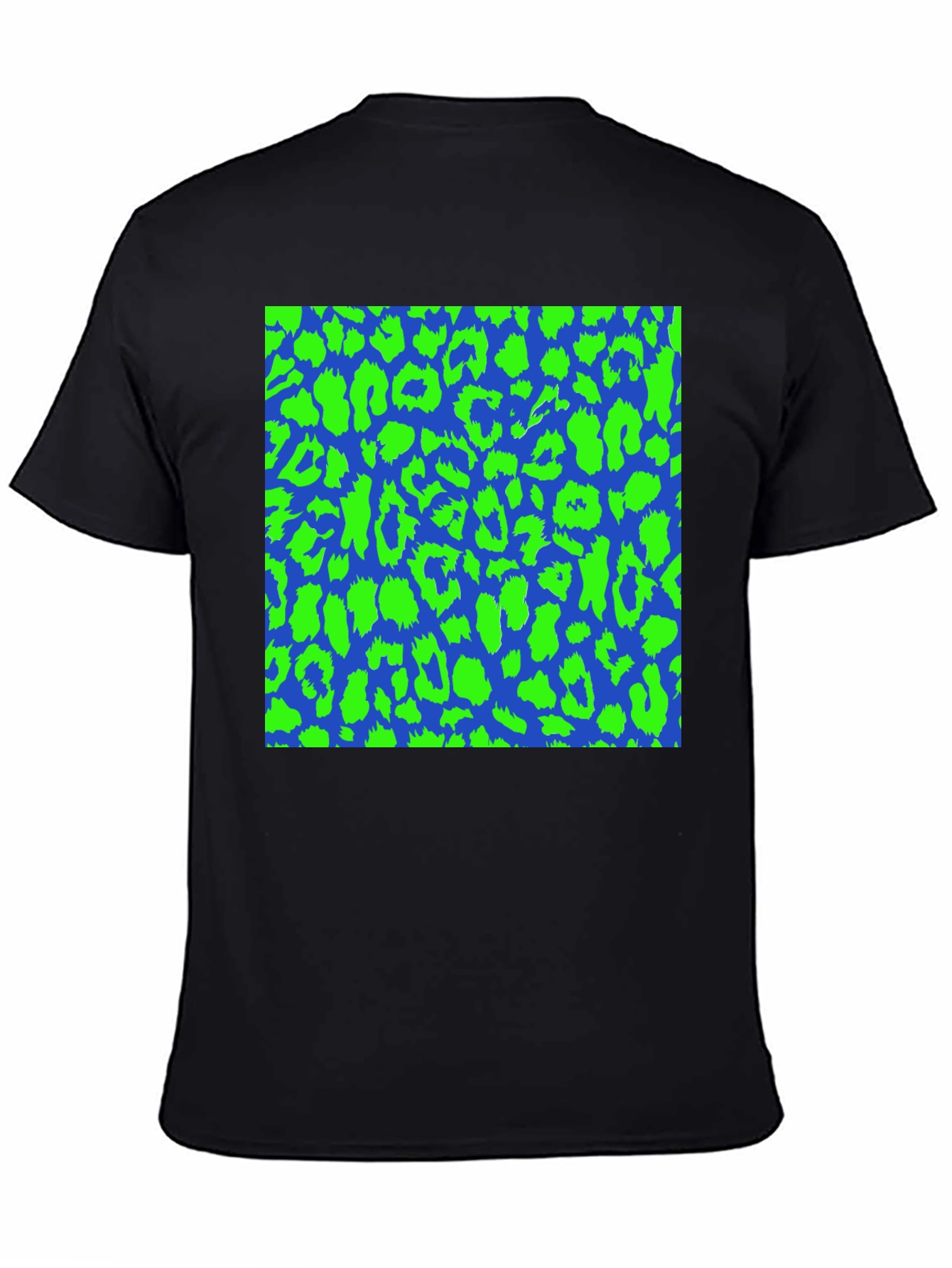 Blue & Green Leopard Print Tee - Bold Style
