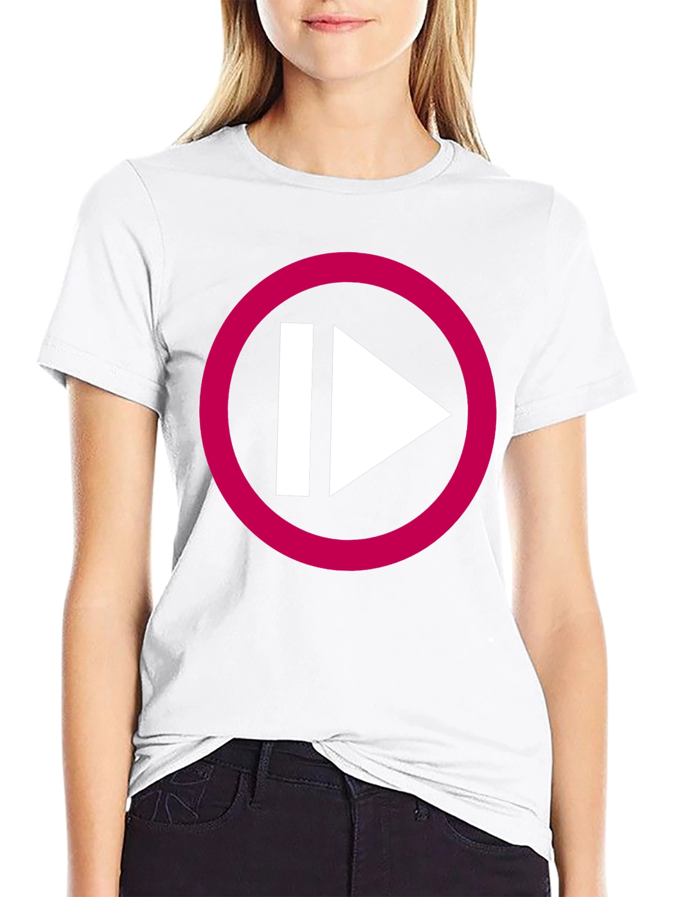 Play/Pause T-Shirt - Black Graphic Tee