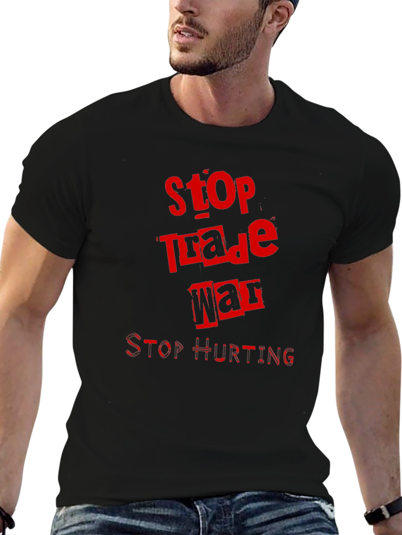Stop Trade War Graphic Tee - Protest T-Shirt