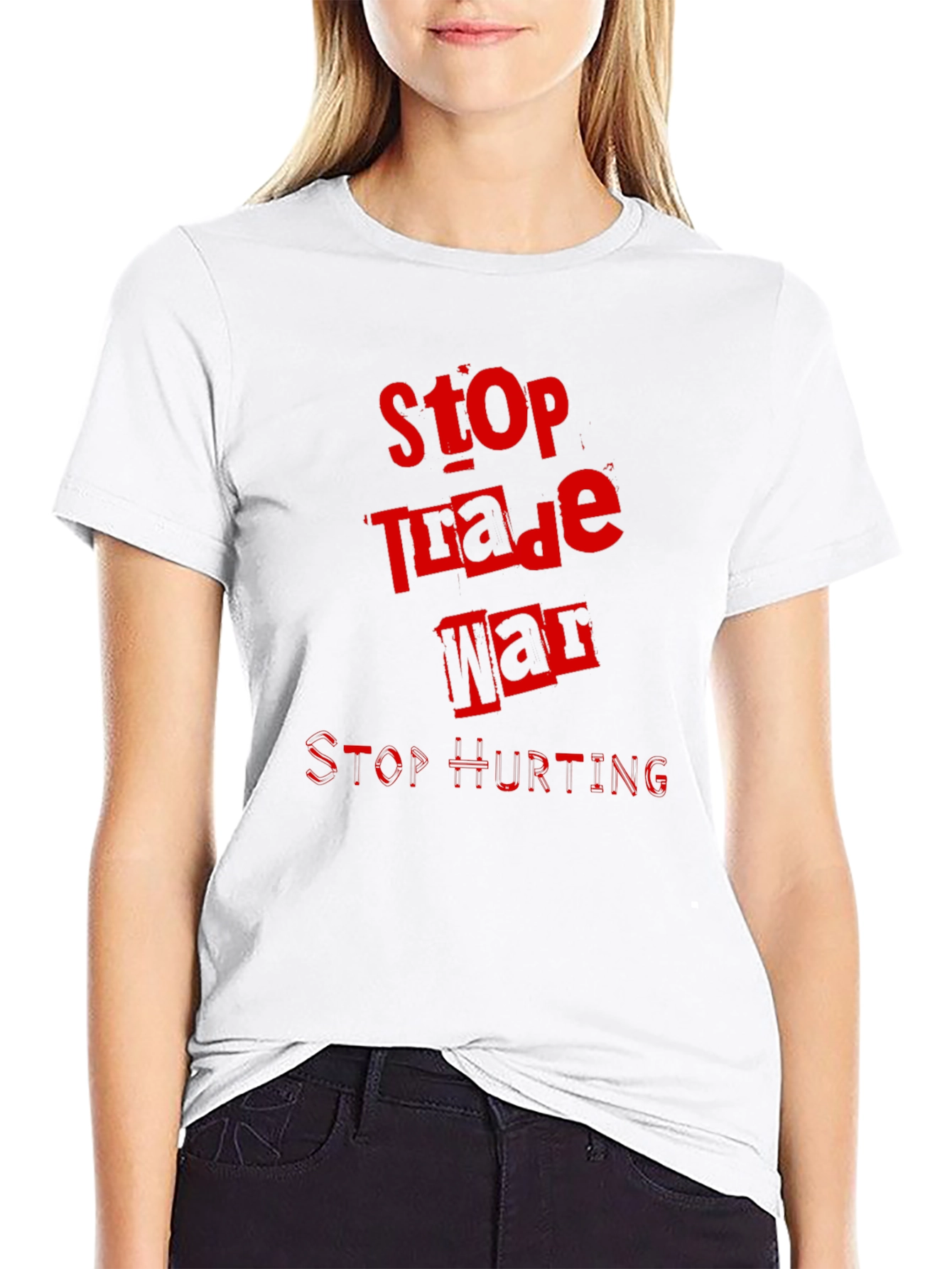 Stop Trade War Graphic Tee - Protest T-Shirt