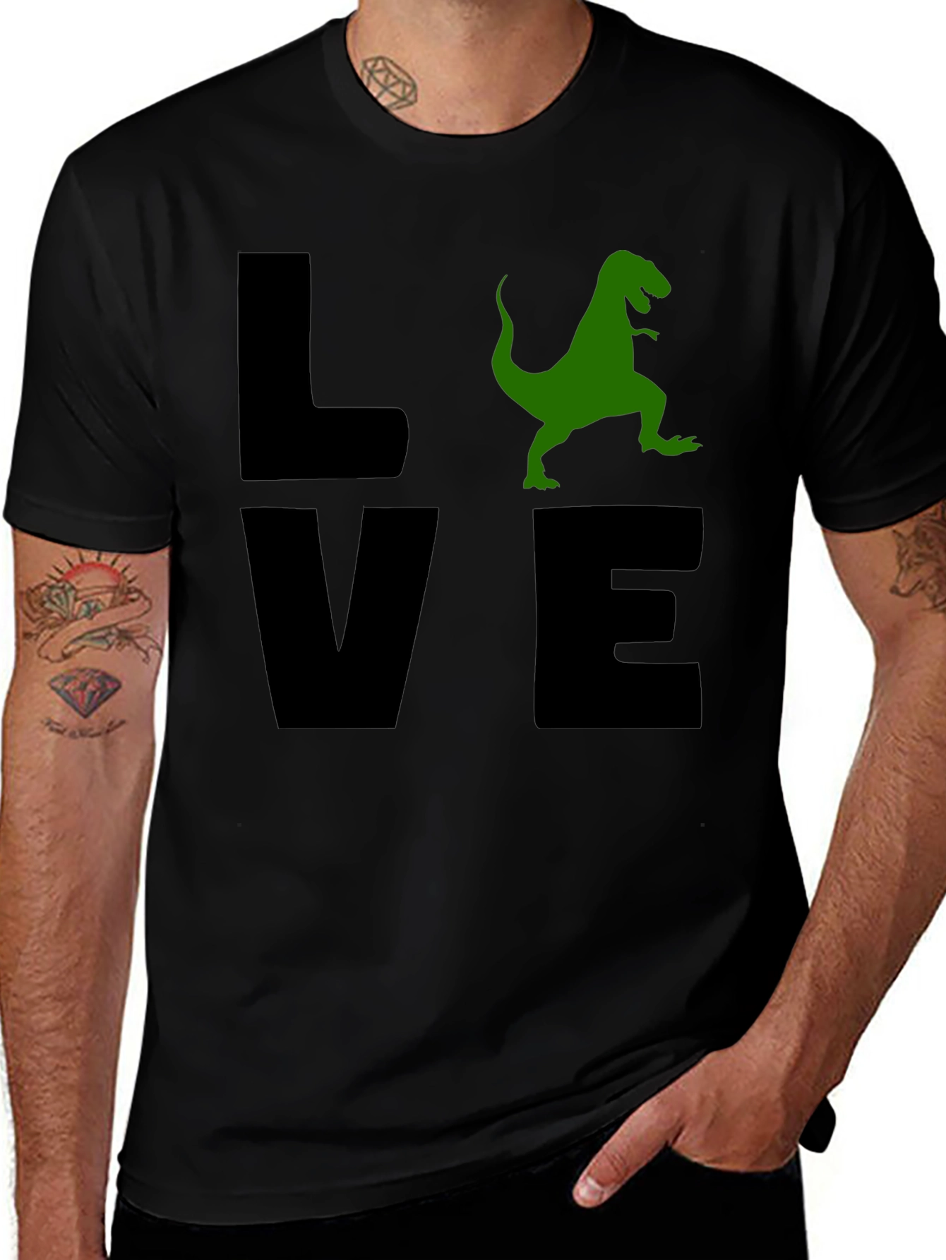 LOVE Dinosaur Graphic T-Shirt
