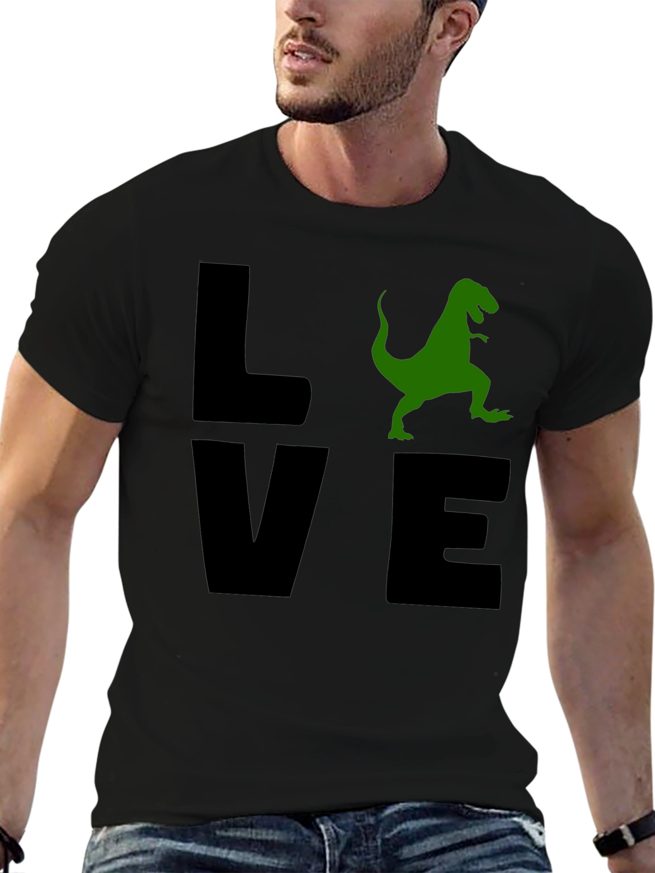 LOVE Dinosaur Graphic T-Shirt