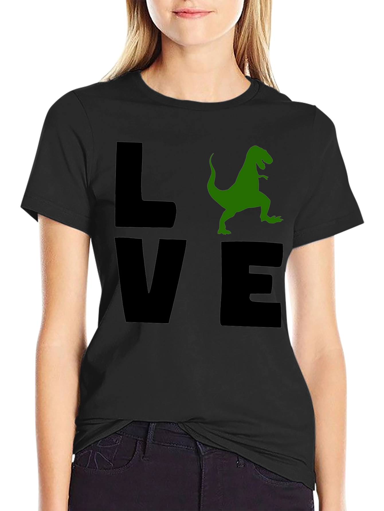 LOVE Dinosaur Graphic T-Shirt