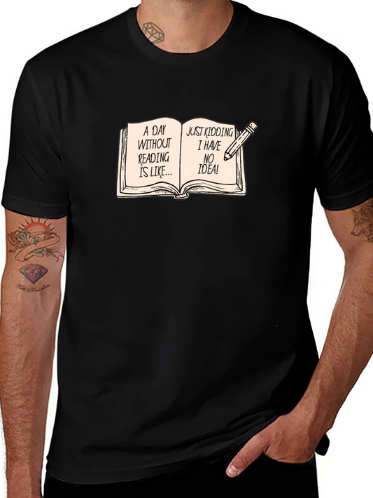 Funny Reading Bookworm Novelty T-Shirt