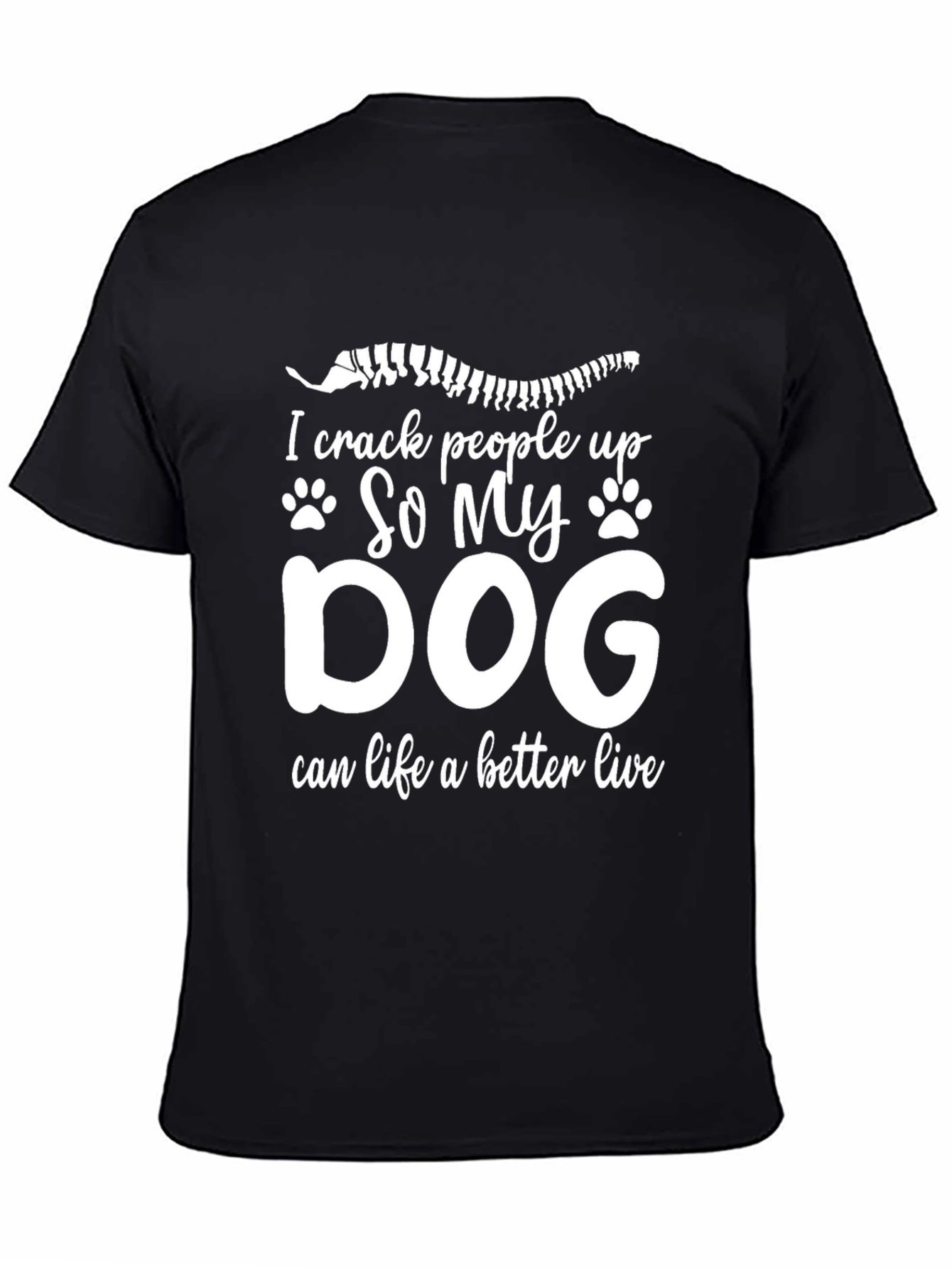 I Crack People Up Dog T-Shirt Funny Chiropractic Tee