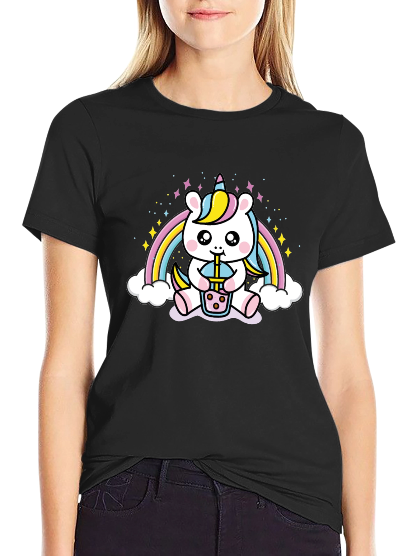 Unicorn Boba Tea Graphic T-Shirt