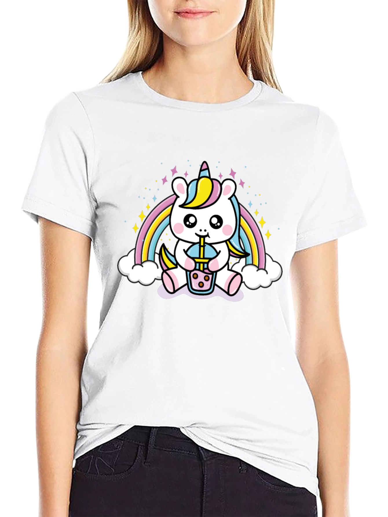Unicorn Boba Tea Graphic T-Shirt