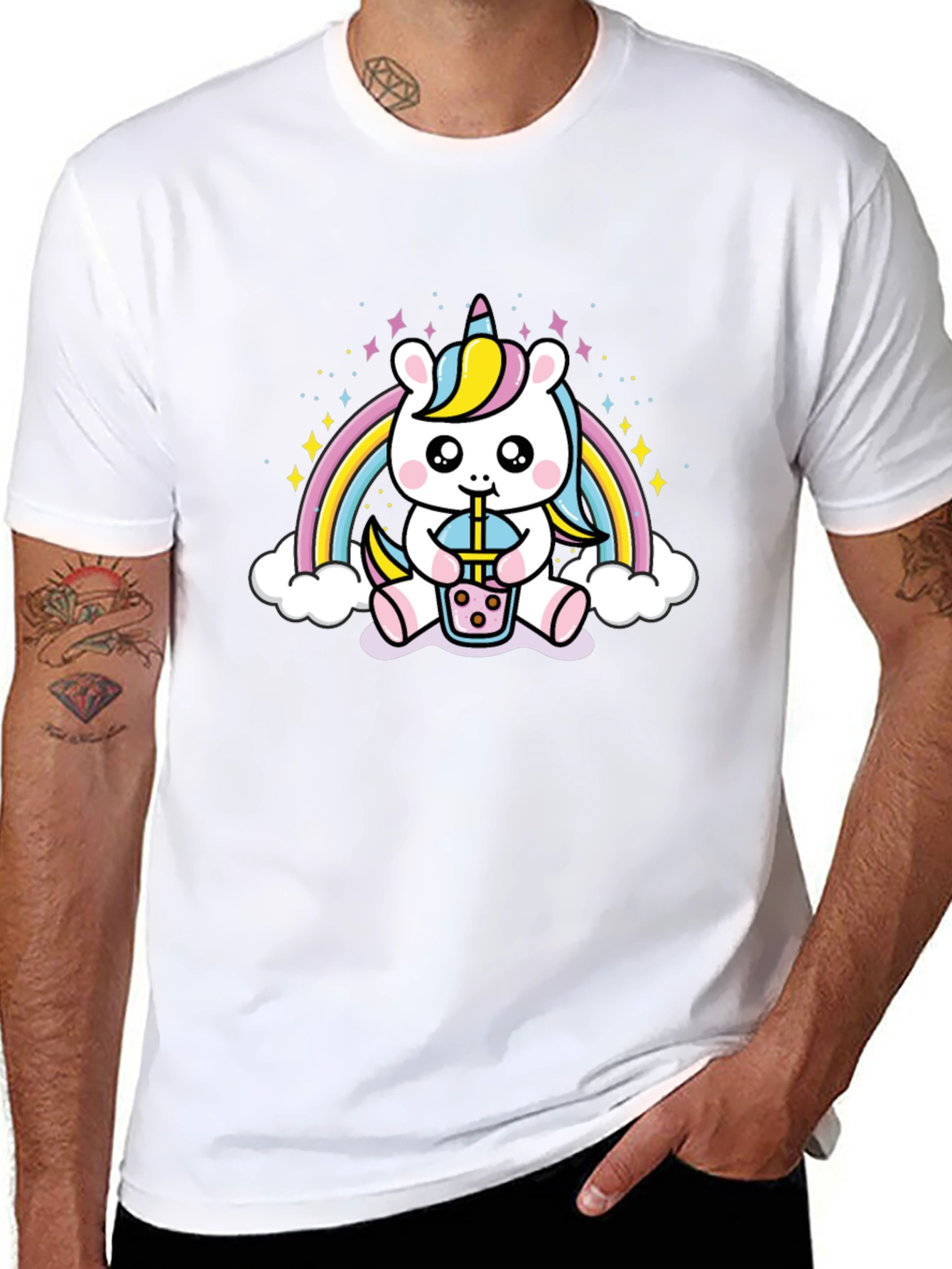 Unicorn Boba Tea Graphic T-Shirt