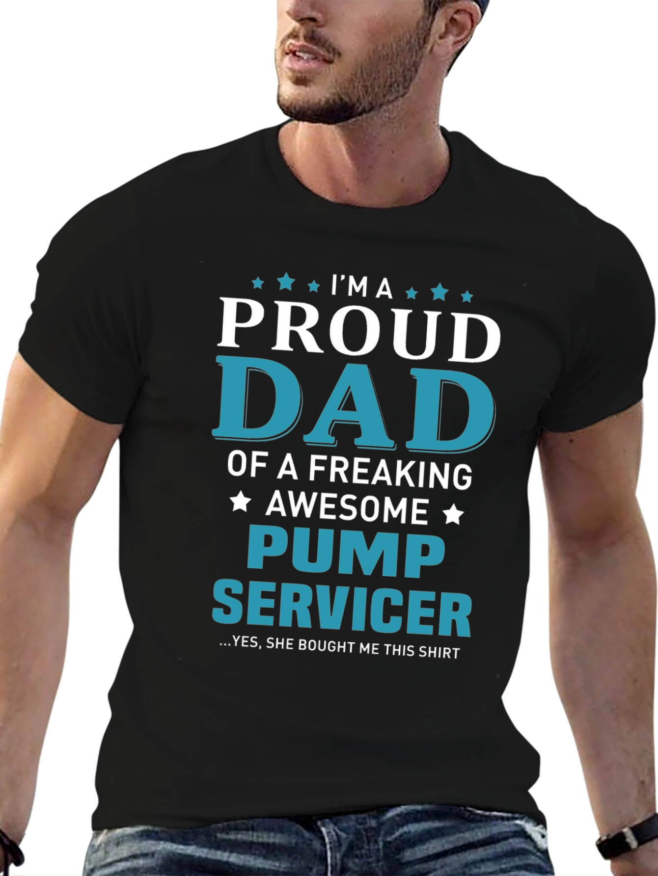 Proud Dad Pump Servicer Graphic T-Shirt