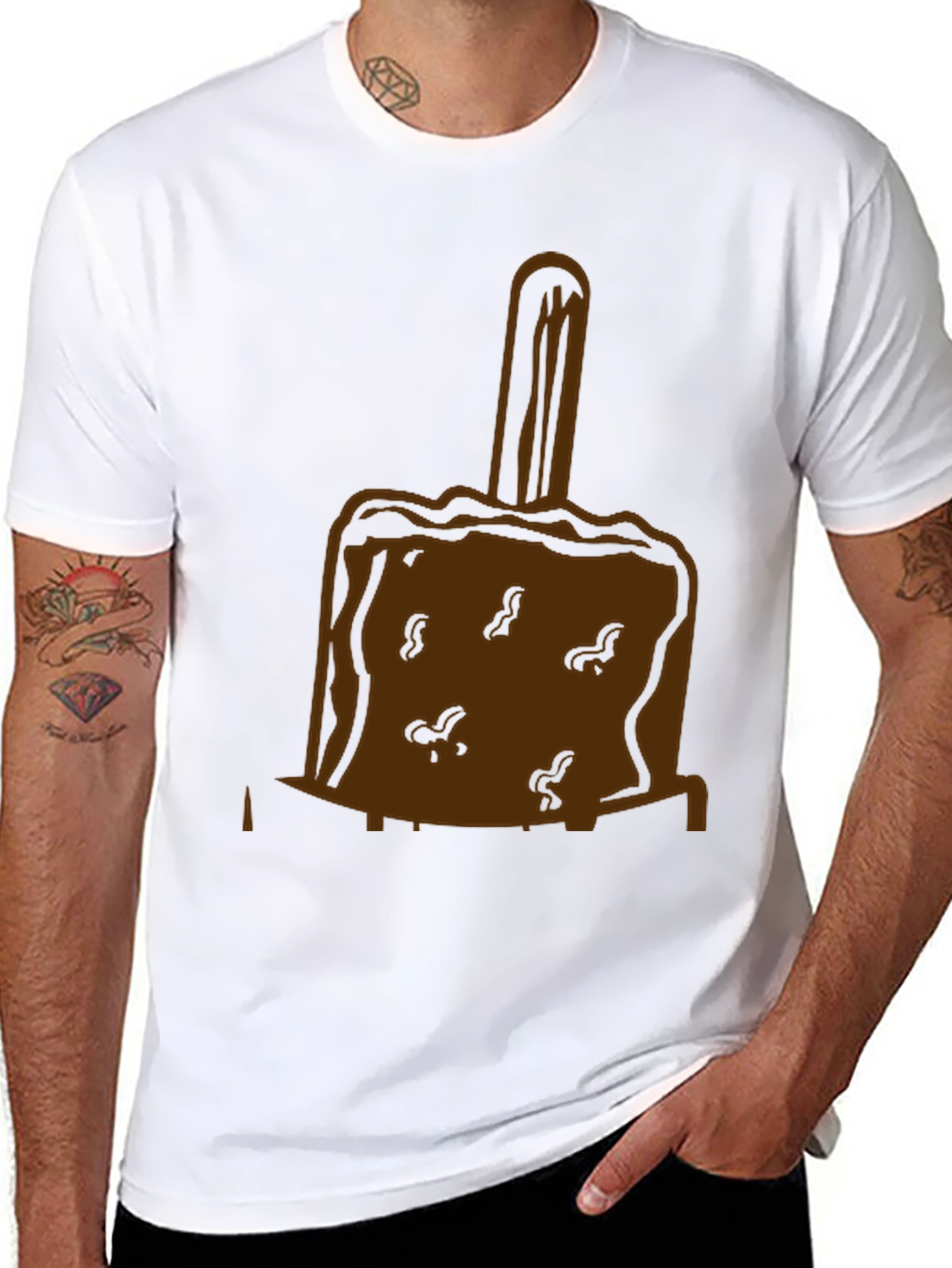 Chocolate Ice Cream Bar T-Shirt - Black