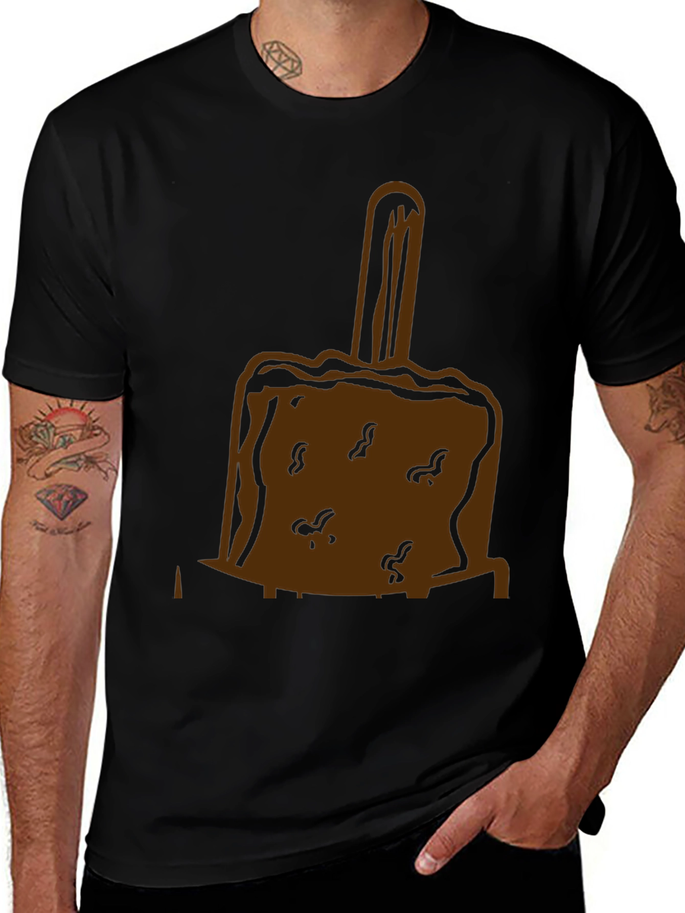 Chocolate Ice Cream Bar T-Shirt - Black