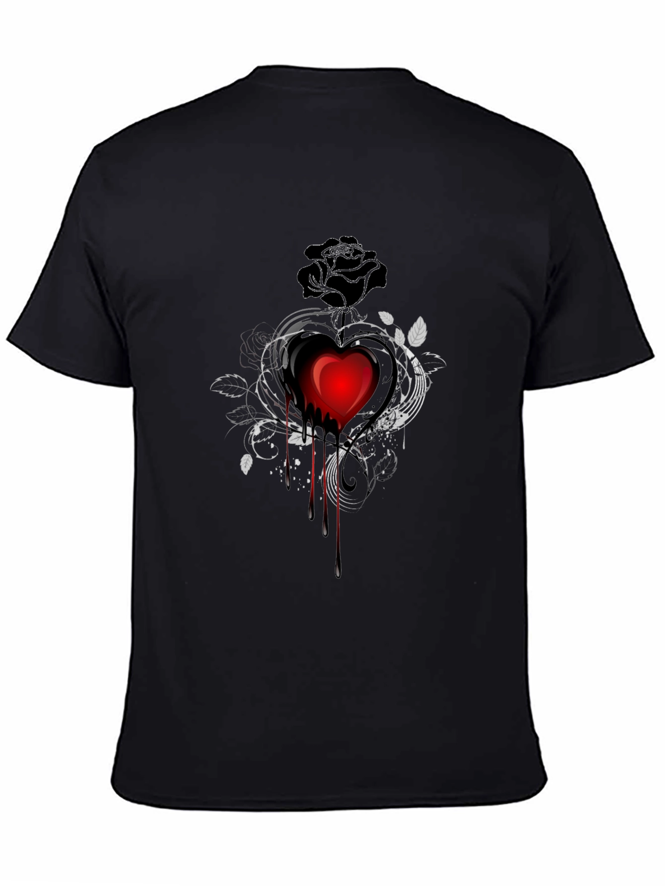 Gothic Rose & Bleeding Heart Graphic Tee